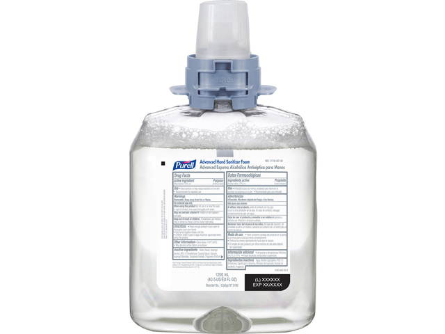 Purell 519204CT Advanced Hand Sanitizer Foam 1200 mL Refill for PURELL FMX-12 Dispenser