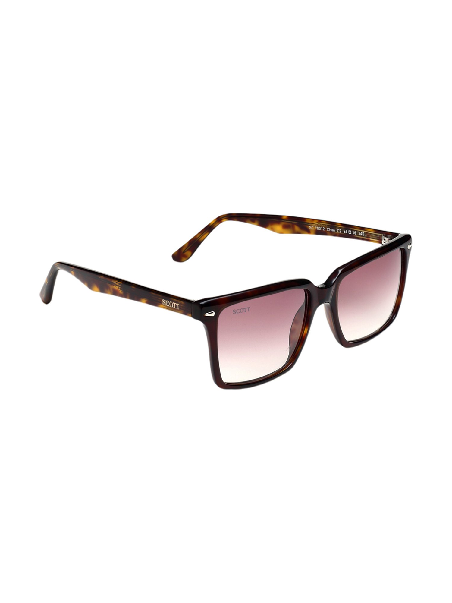 Scott Pink Rectangular Unisex Sunglasses