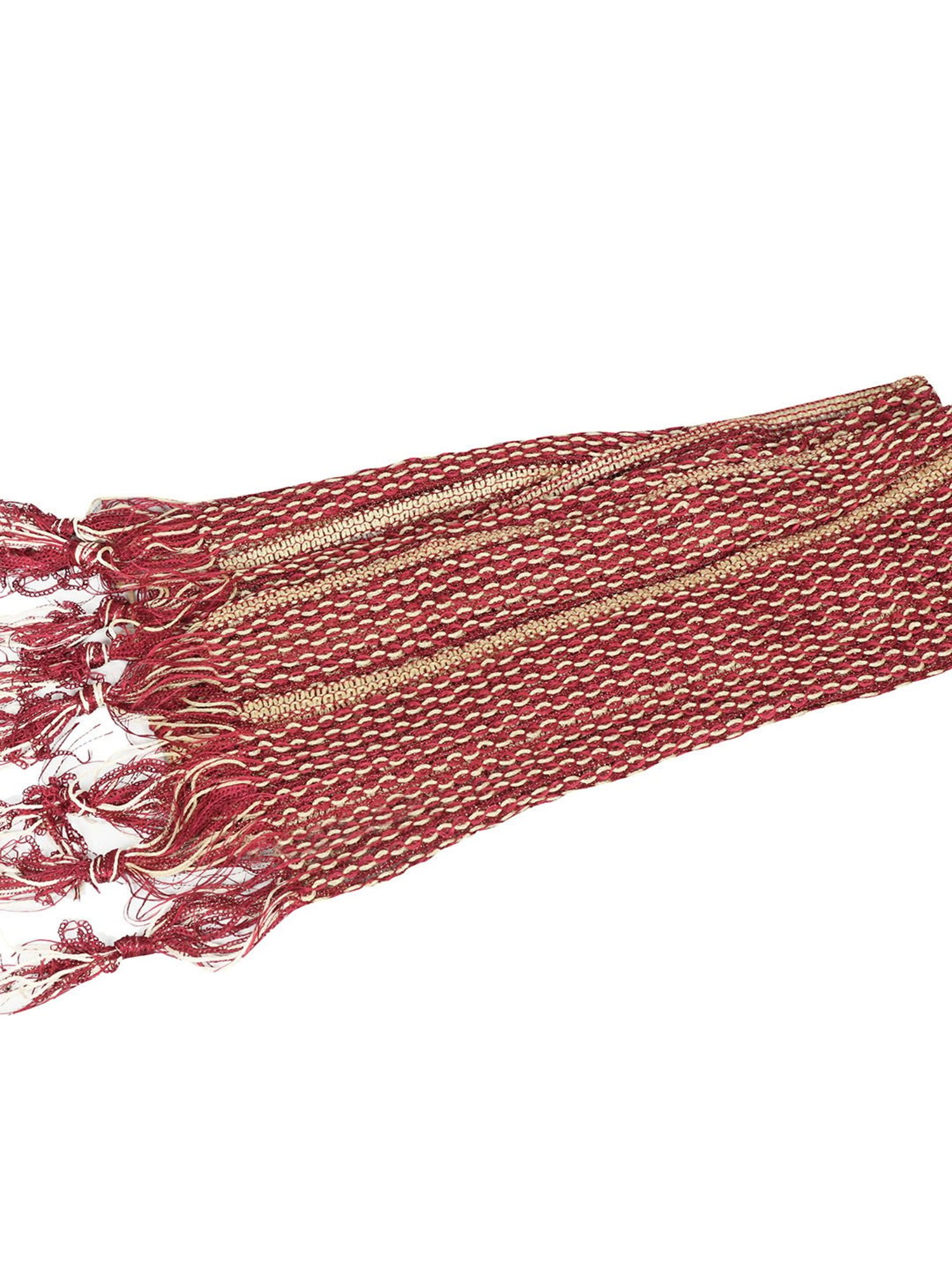 SG LEMAN Maroon Regular Fit Printed Stole