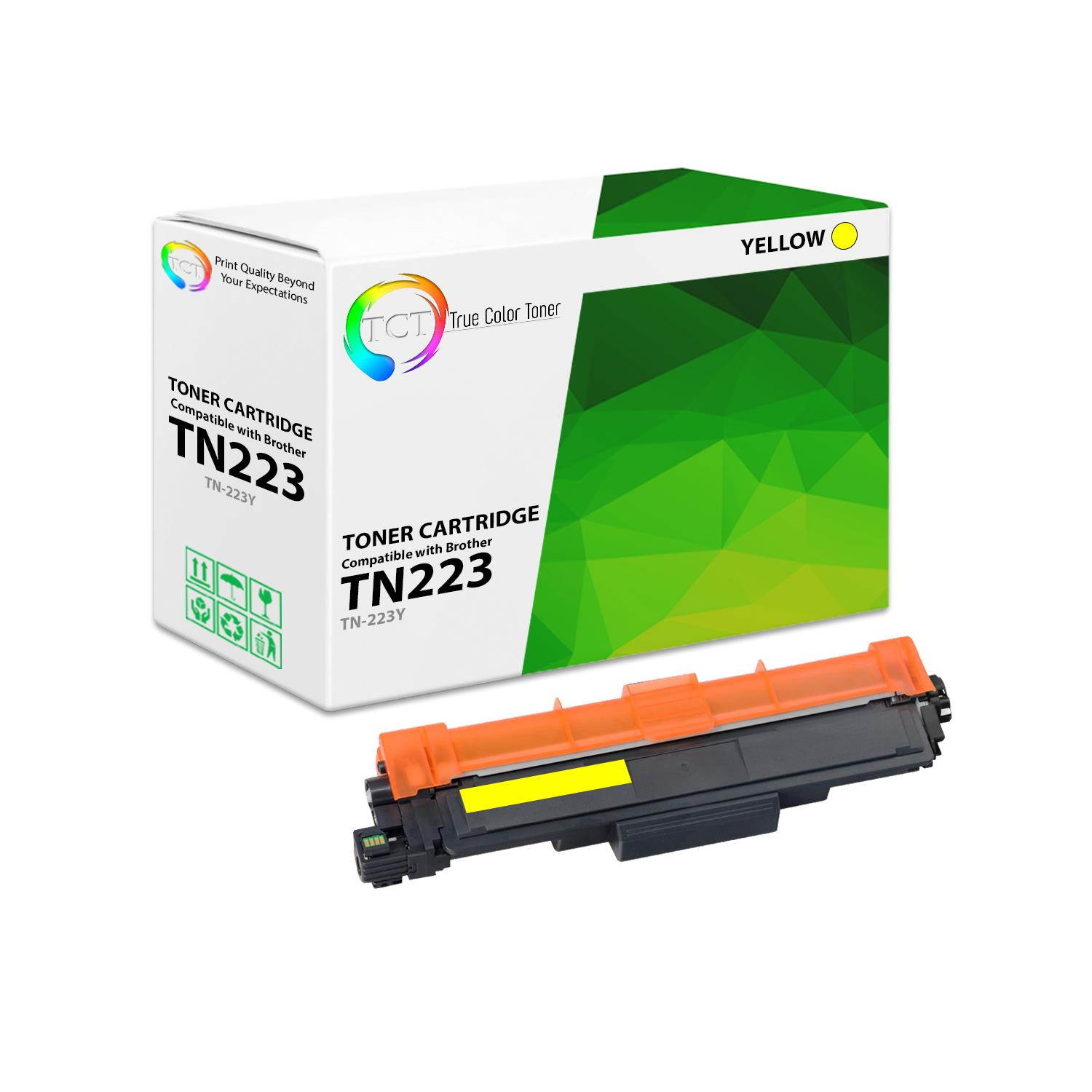 TCT Premium Compatible Toner Cartridge Replacement with Chip for Brother TN223 TN-223 works with Brother HL-L3210CW L3230CDW L3270CDW, MFC-L3710CW L3750CDW, DCP-L3510CDW Printers (B, C, M, Y) - 4 Pack