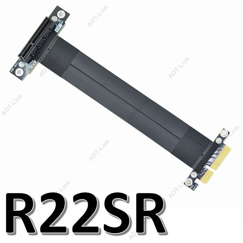 Plugadget PCIe 4x to PCIe 4x Riser cable 5cm 10cm 20cm PCI-E GEN3.0 4x PCI-Express X4 Extender Right Angle cables