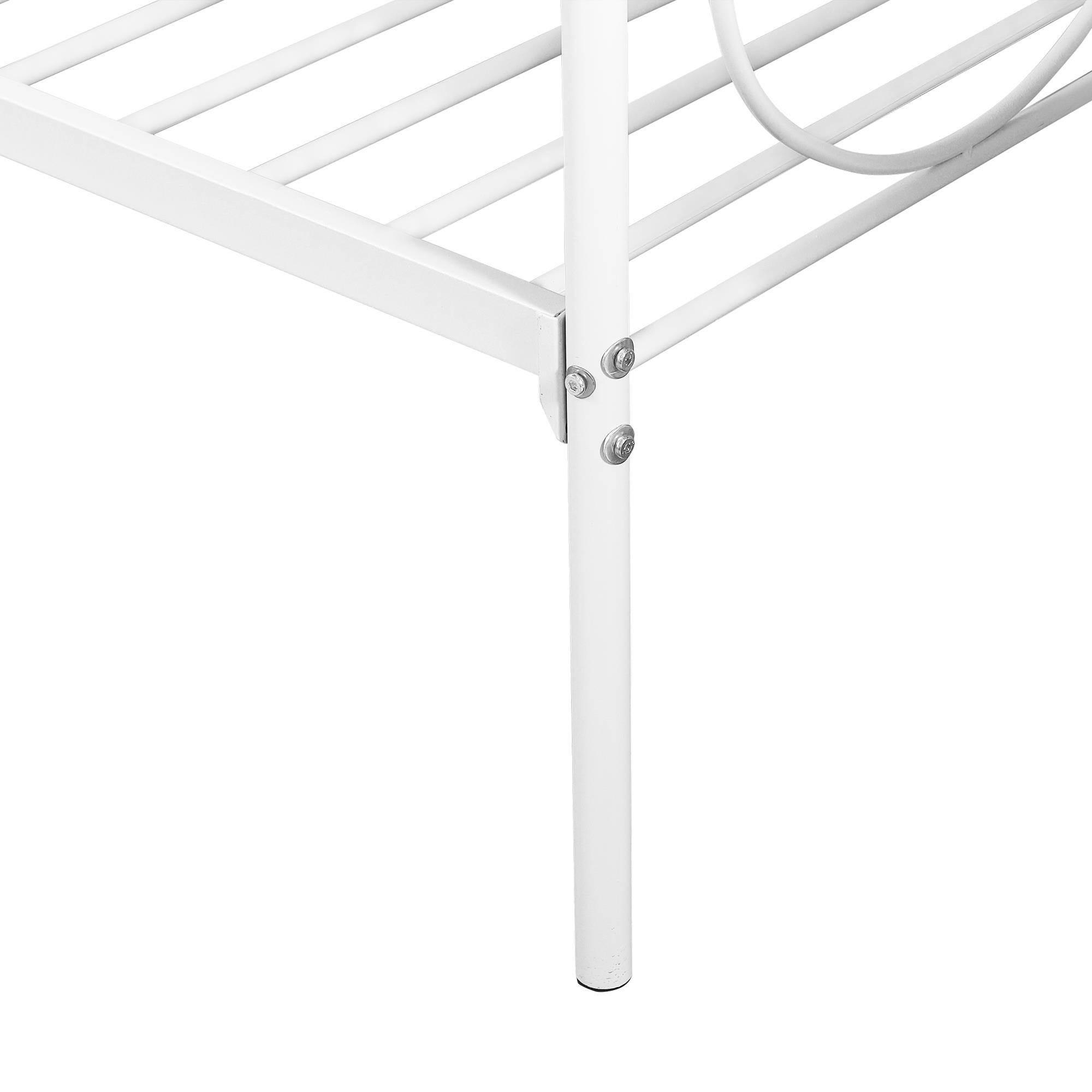 Furinno Angeland Carca Metal Daybed, Twin Size, White