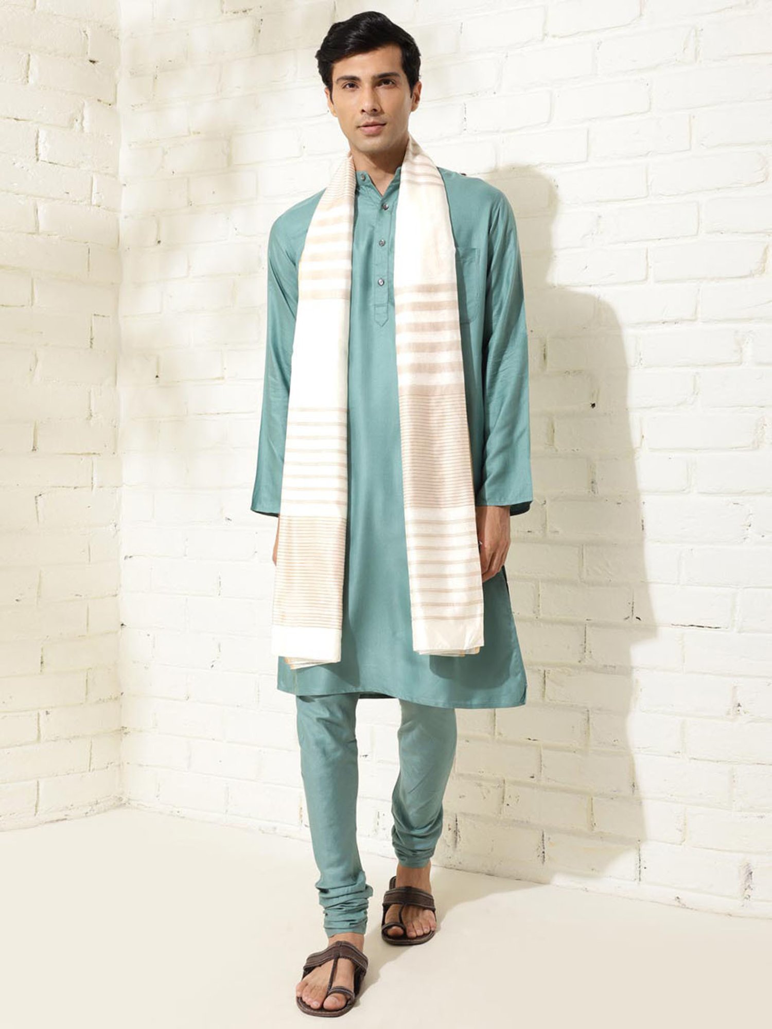 Fabindia Natural Cotton Silk Blend Woven Stole