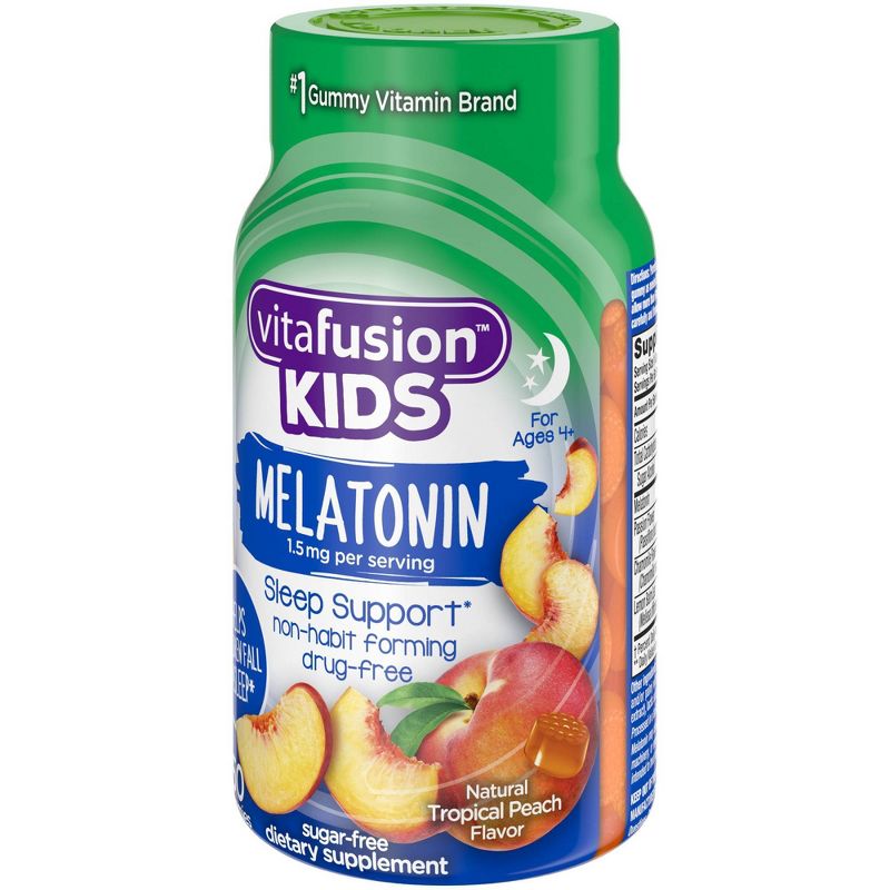 Vitafusion Kids Melatonin Dietary Supplement Gummies - Tropical Peach - 50ct