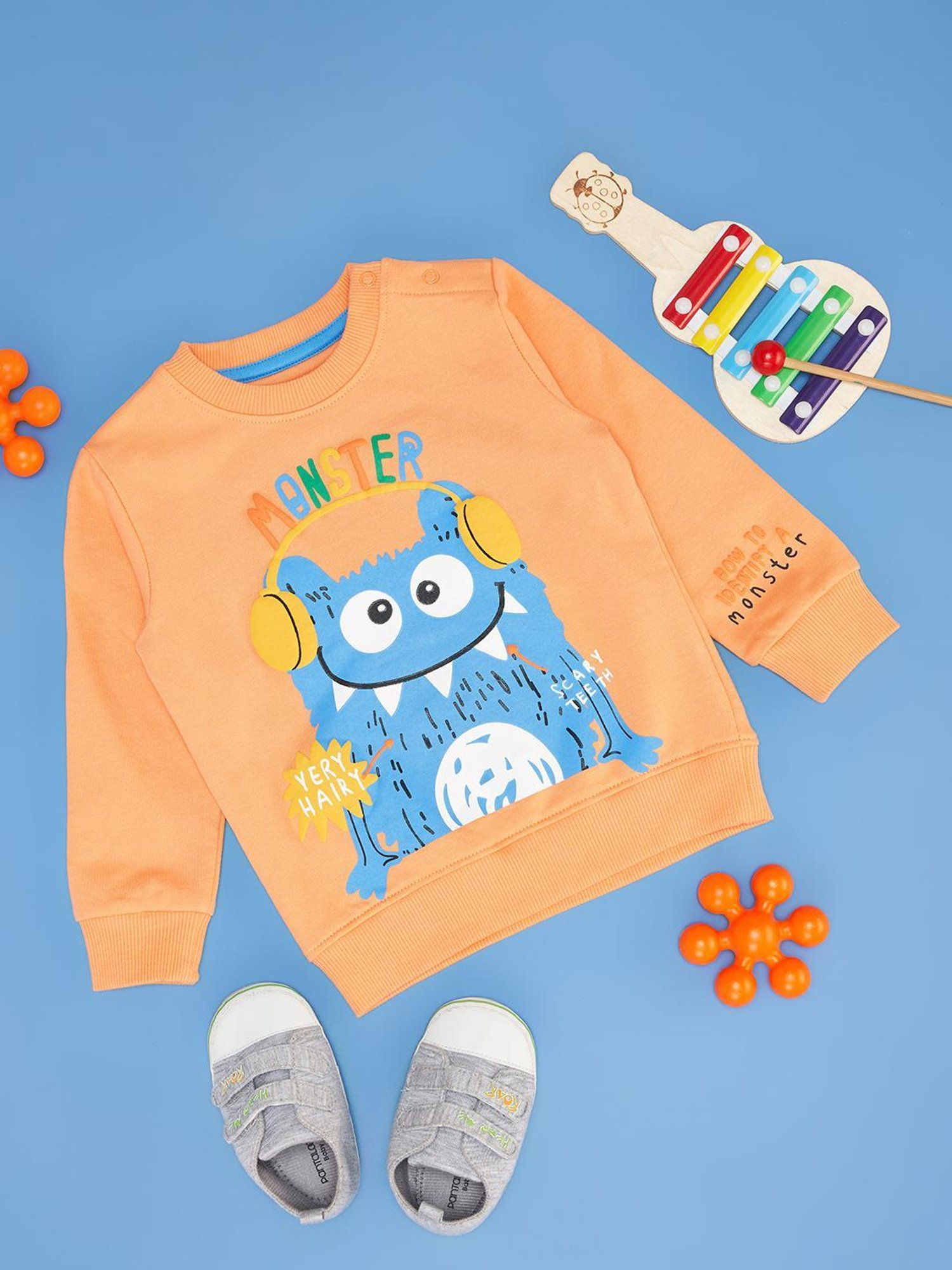 Pantaloons Baby Orange Sweatshirt