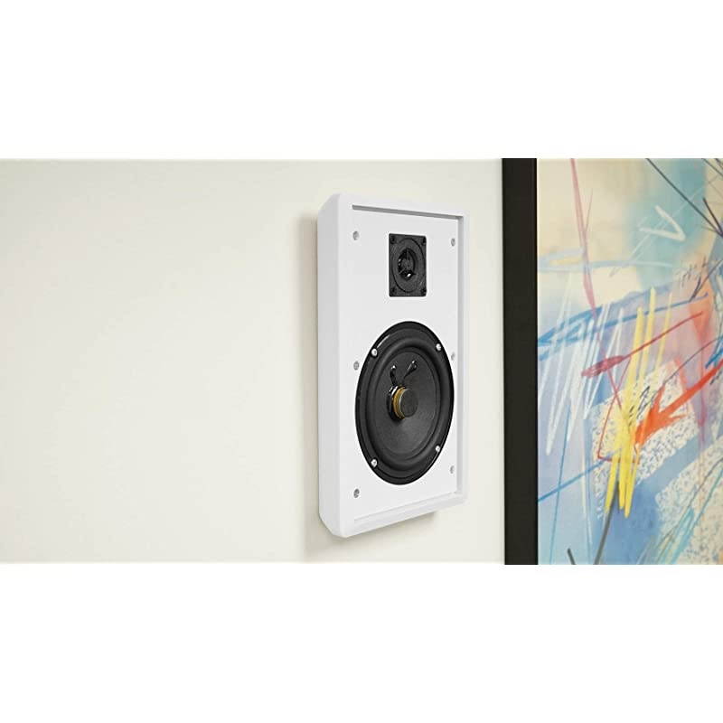 Pair  Rock Slim 70W White 5.25" 70V Commercial Restaurant Wall Speakers