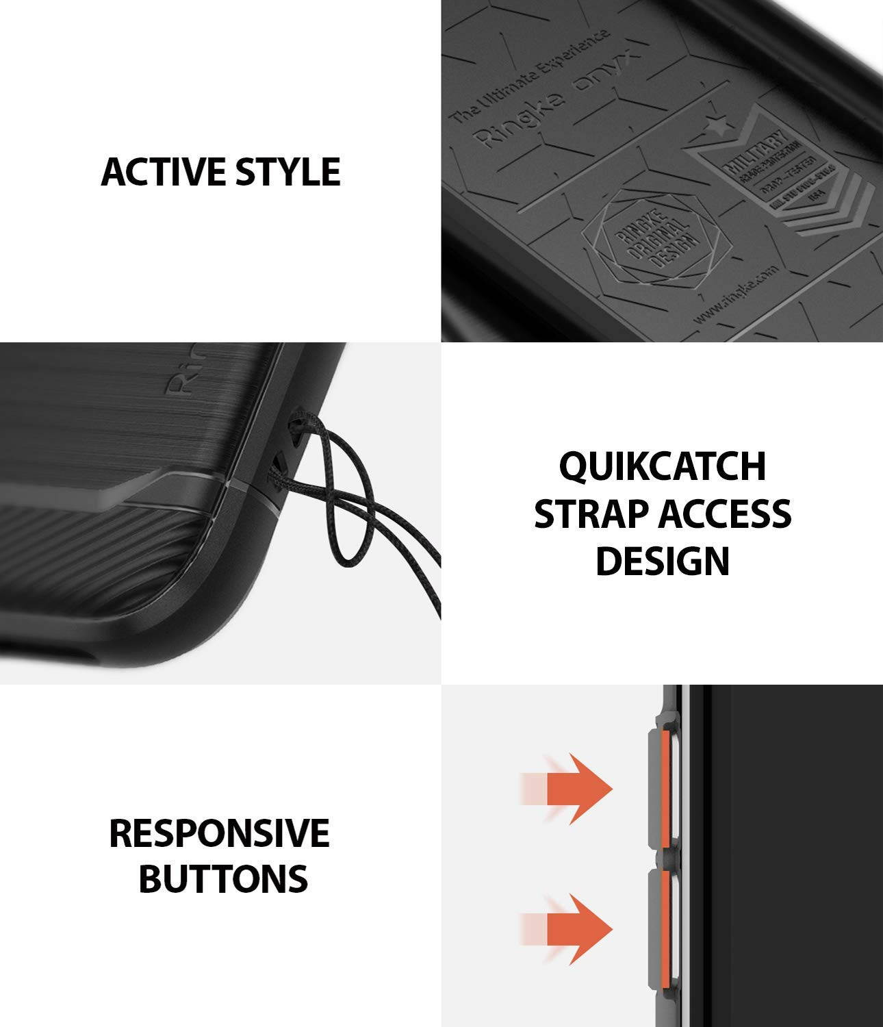 iPhone XR Case, Ringke [Onyx] Dynamic Brushed Metal Design Flexible Durable TPU Anti Slip Shock Absorbent Cover for Apple iPhoneXR - Black