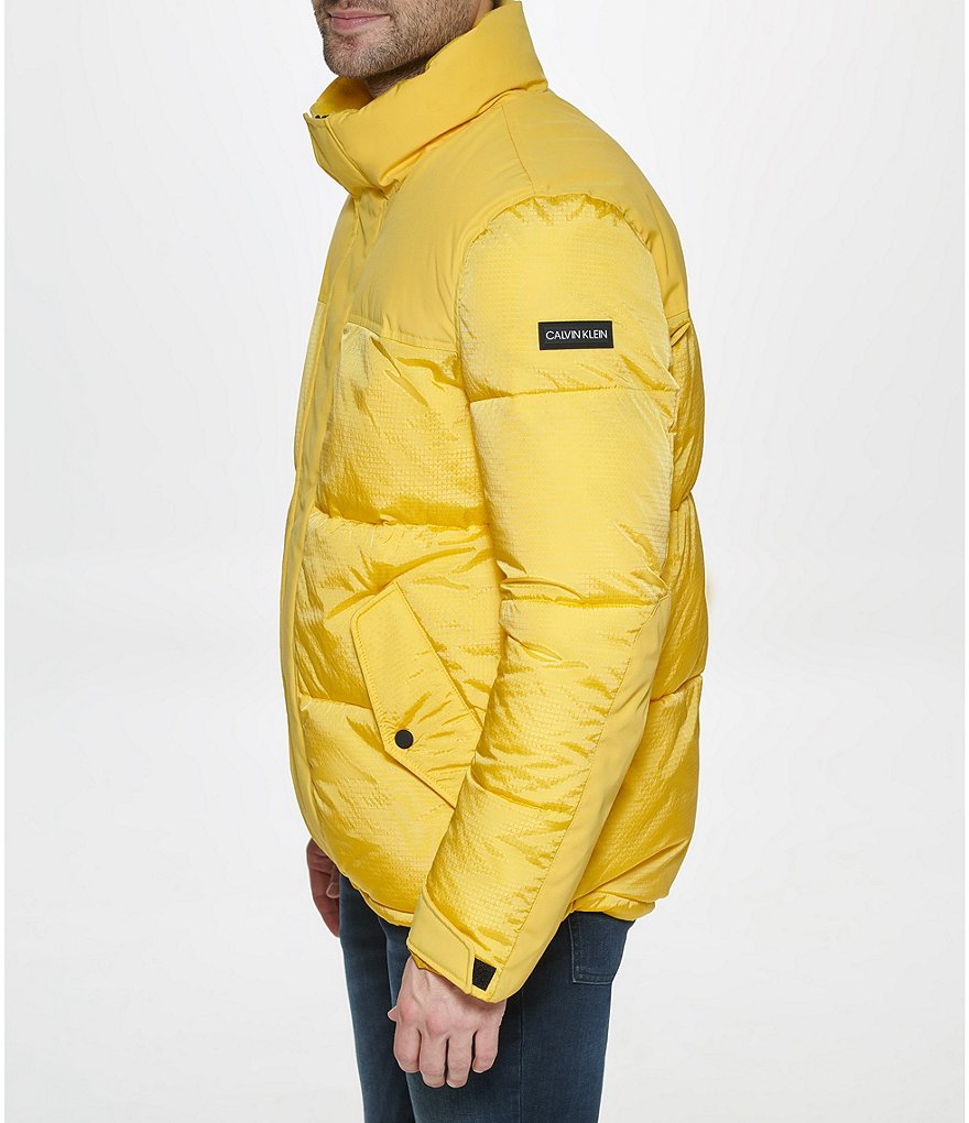 Cole Haan Hooded Down Zip Front Puffer Jacket