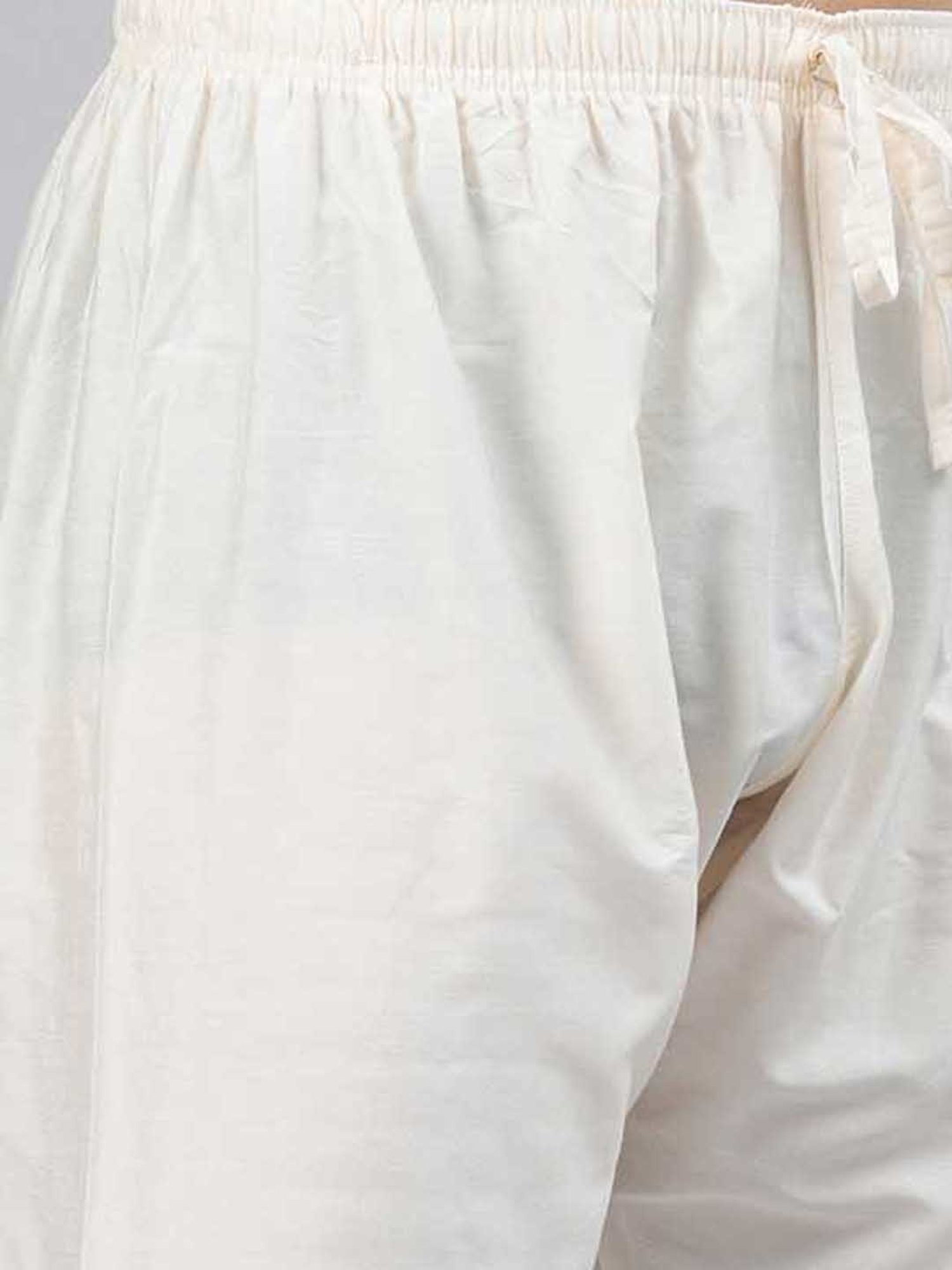 Manthan Light Beige & Cream Regular Fit Kurta & Pyjamas Set