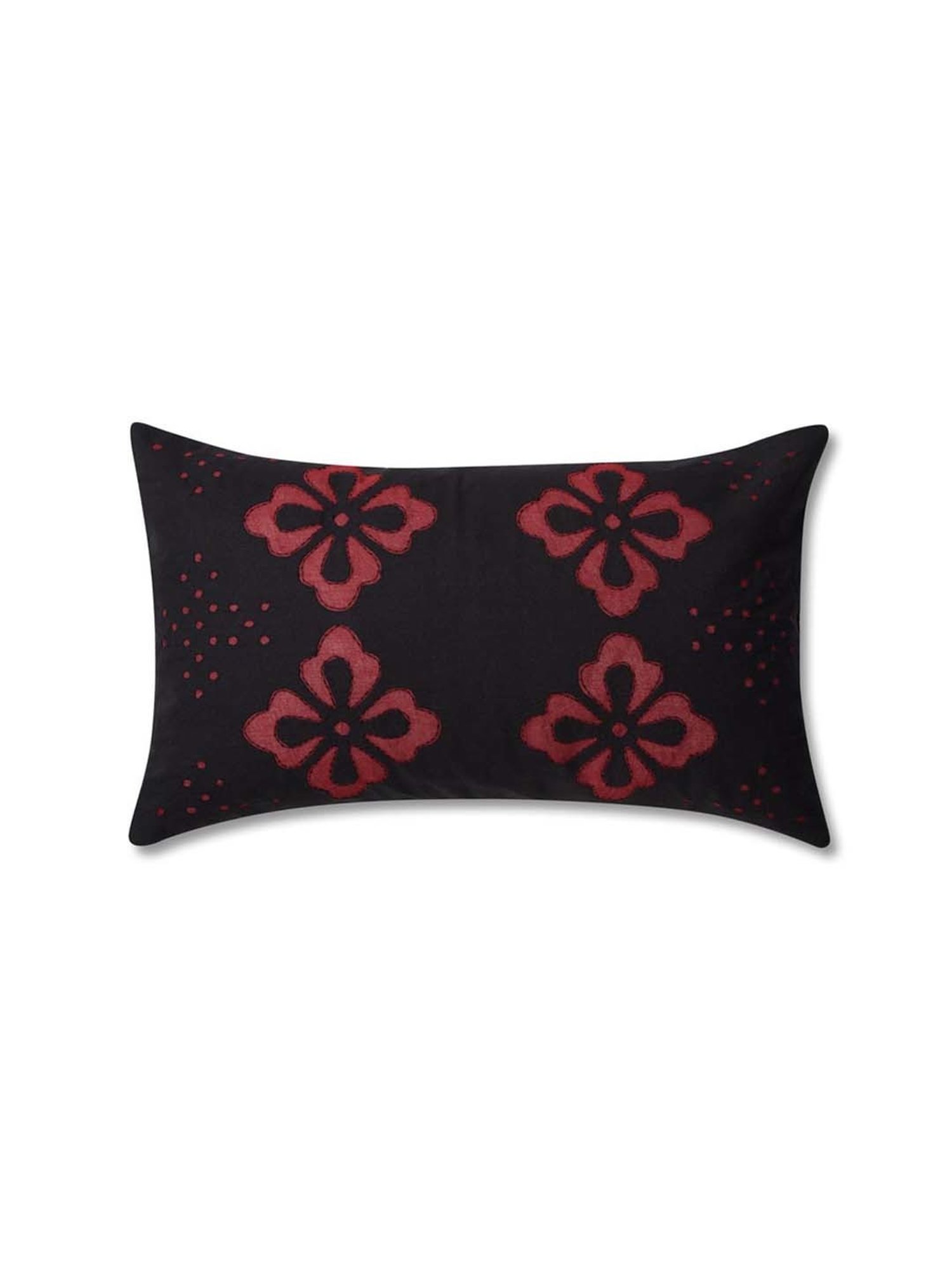 Fabindia Miran Black Cotton Cushion Cover