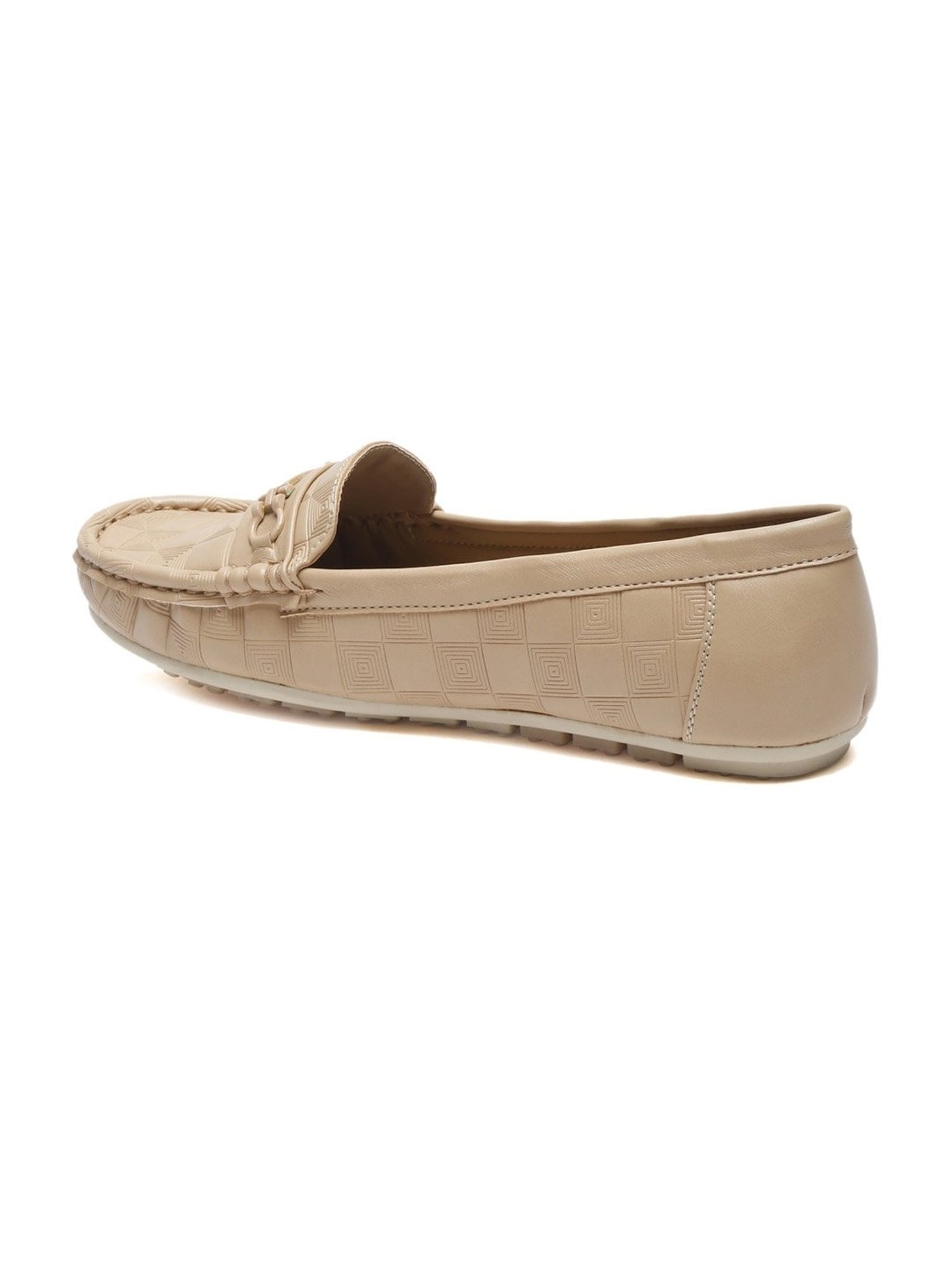 Flat N Heels Women's Beige Casual Loafers