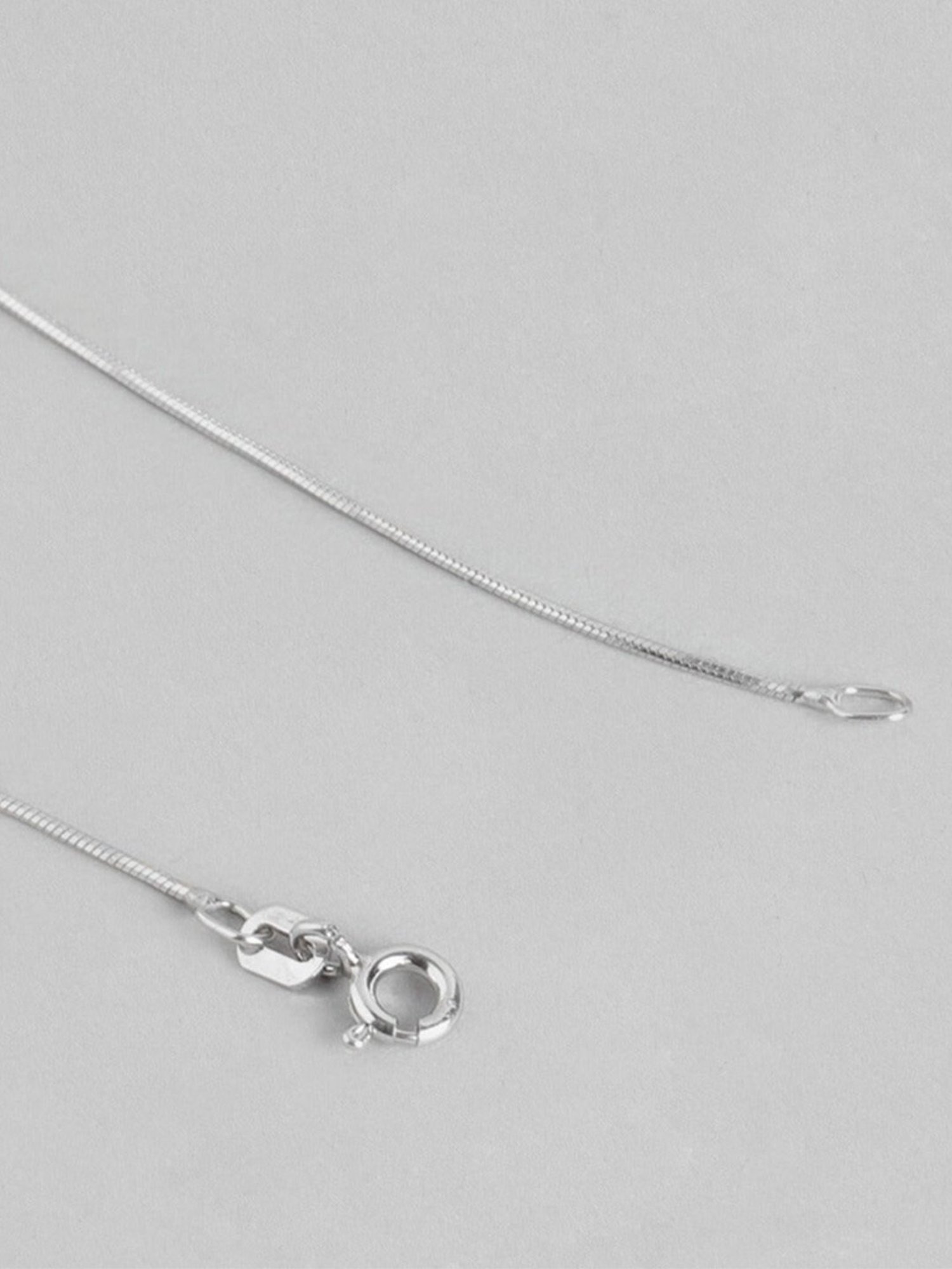 Zavya 92.5 Sterling Silver Rhodium-Plated Snake Chain for Women