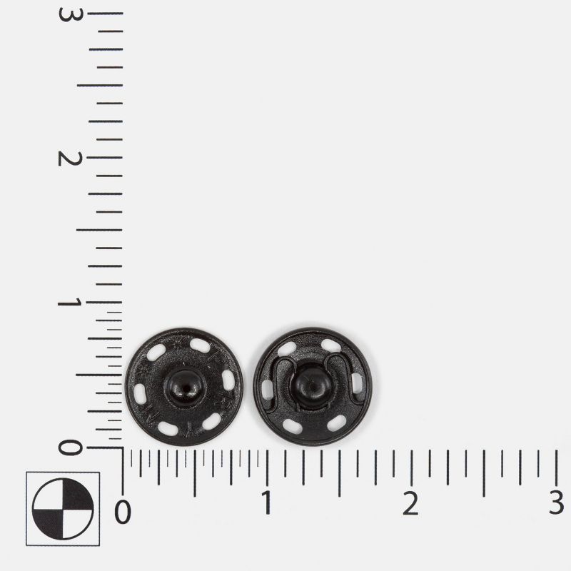 Dritz 48ct Size 10 Snaps Sew-On Black