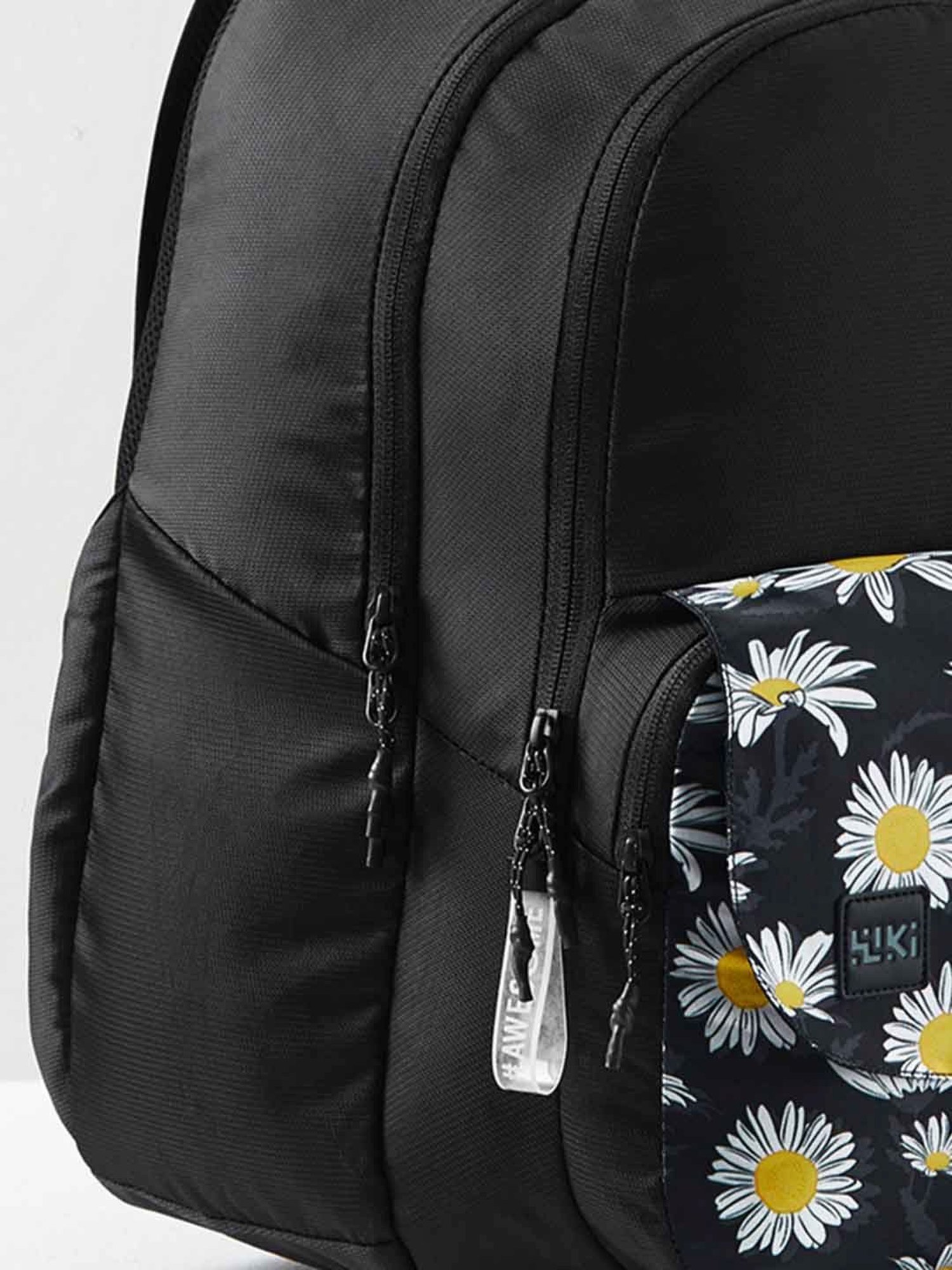 Wiki Back to School Pack Plus Black Polyester Printed Backpack - 22 Ltrs