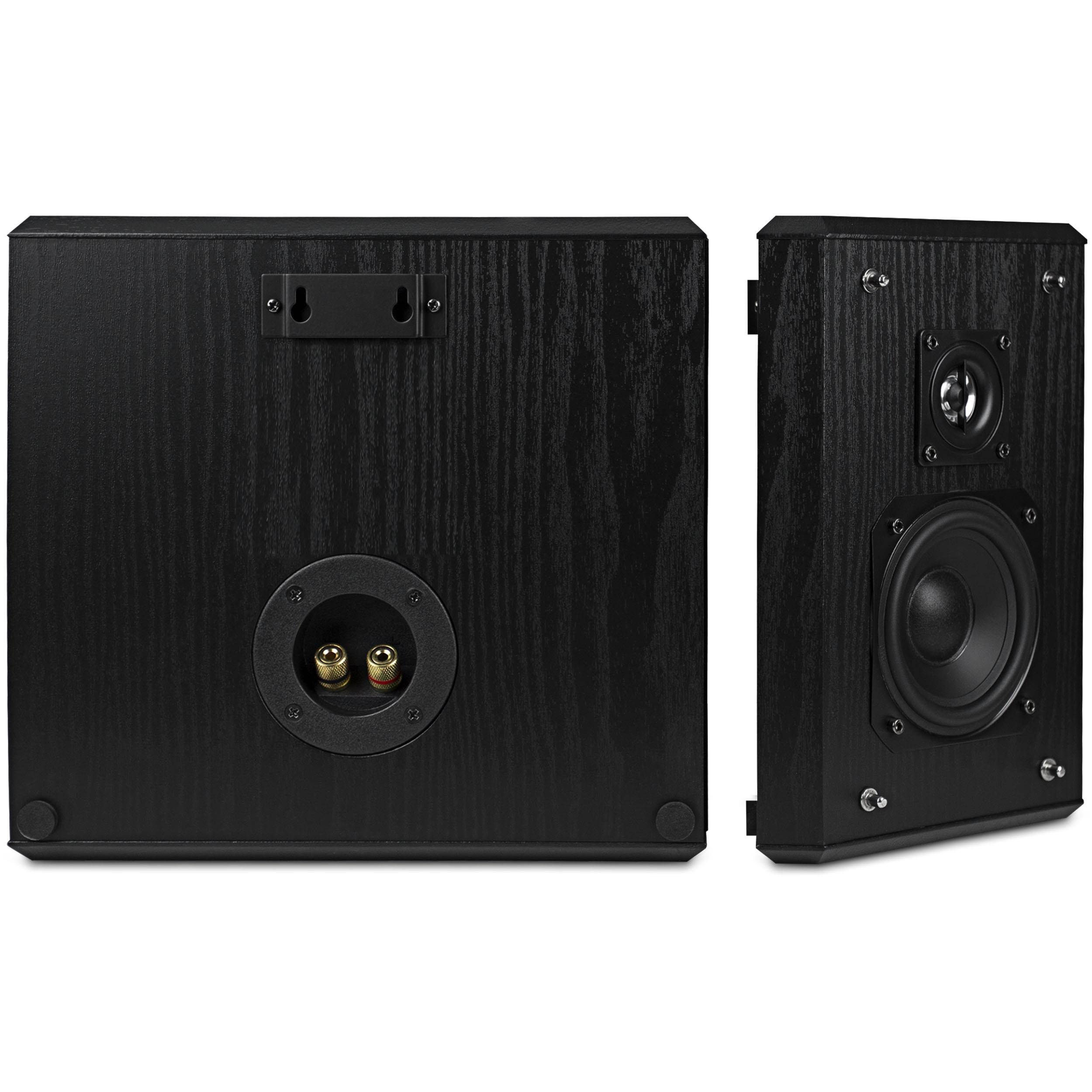 Fluance Elite High Definition 2-Way Bipolar Surround Speakers for Wide Dispersion Surround Sound in Home Theater Systems - Black Ash/Pair (SXBP2)