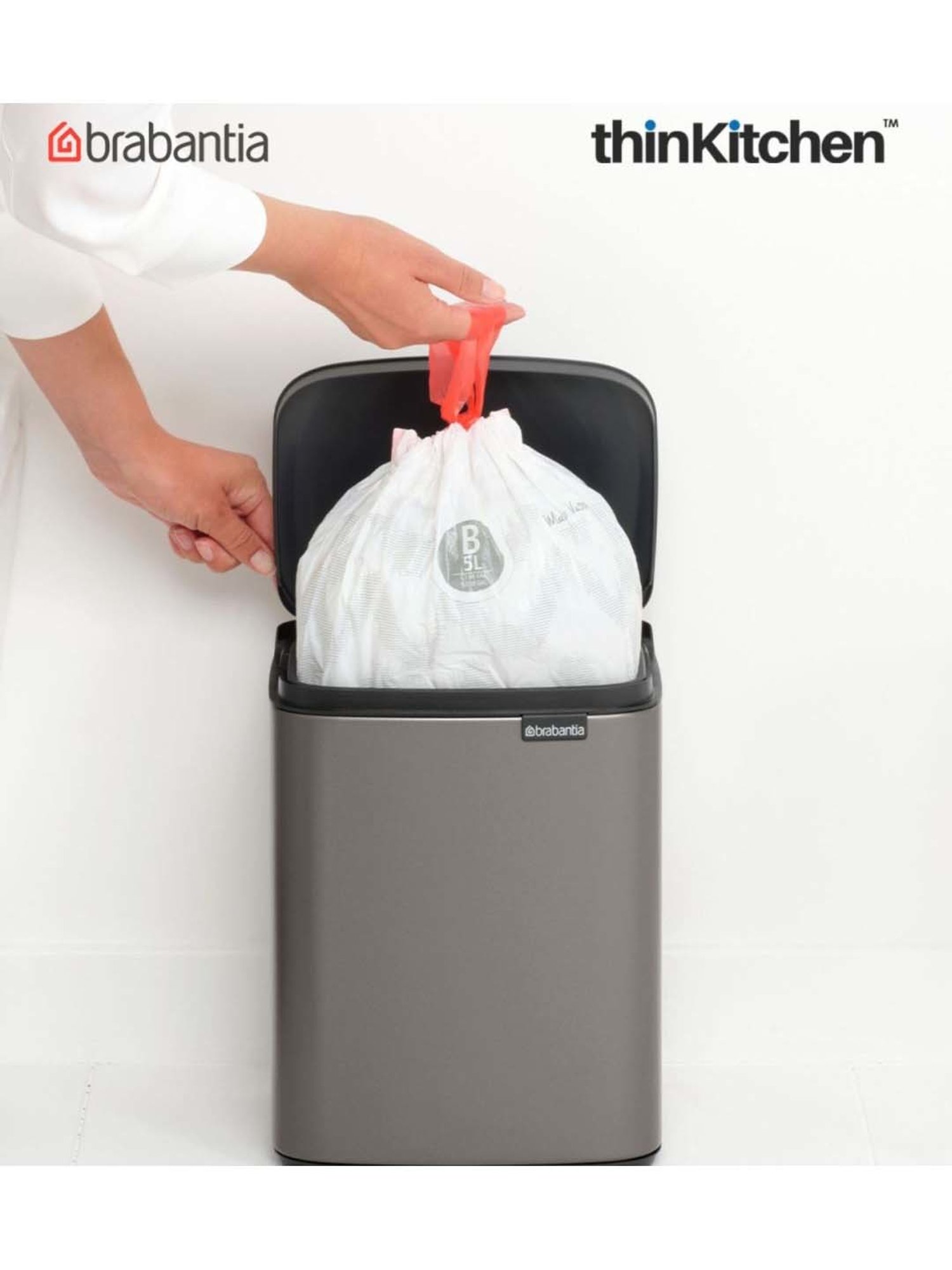 Brabantia Green Plastic Sort & Go Waste Bin (3 L)