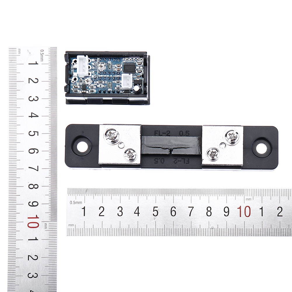 Mini Digital Blue + Red Led DC Current Meter Voltmeter With 50A 75mV Ampere Shunt