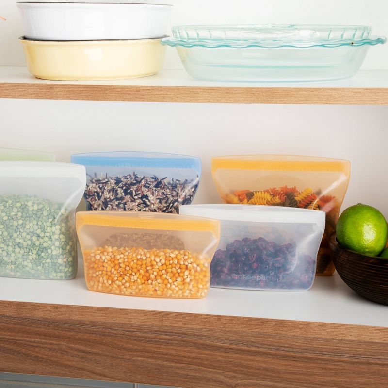 Progressive Reusable Silicone 2pk Snack Bag - Mellow Orange