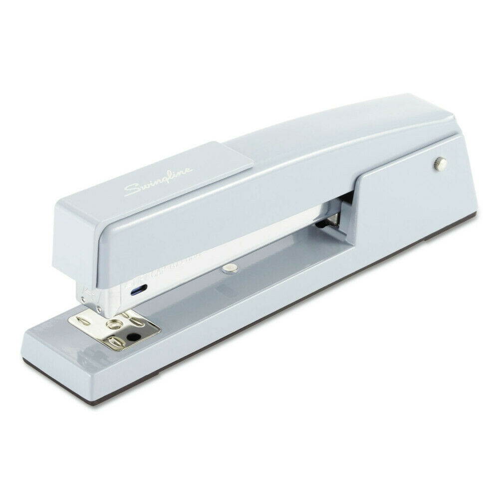 SWINGLINE S7074708 Stapler,Sky Blue,Metal,4inD Throat