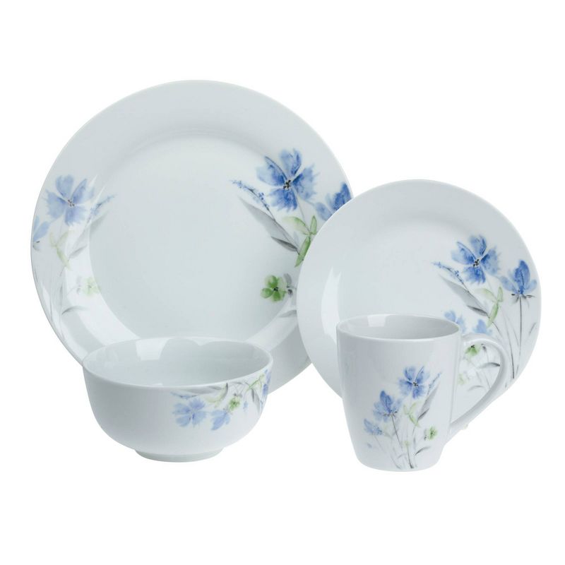 16pc Porcelain Wildflower Dinnerware Set - Tabletops Gallery