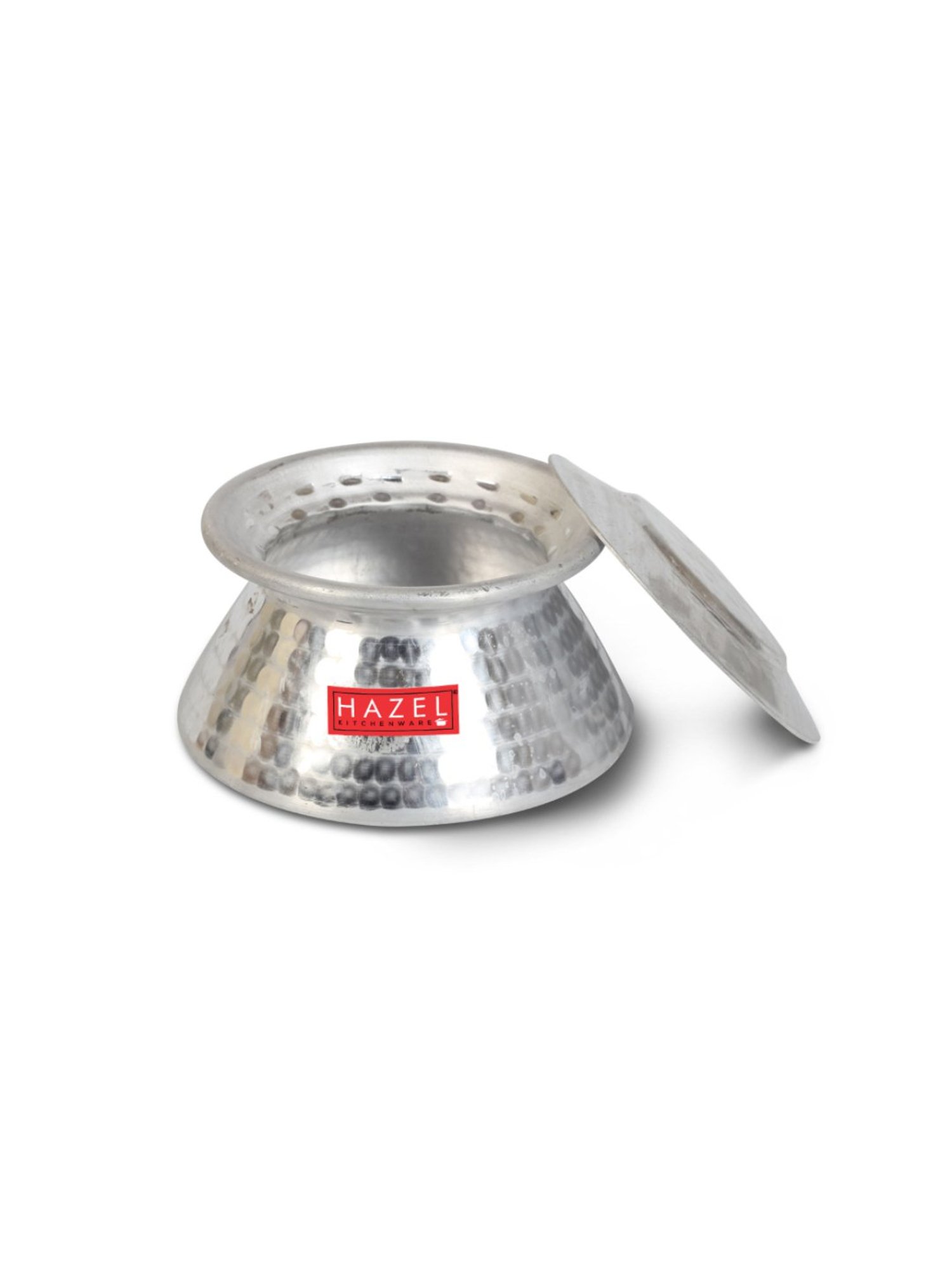 HAZEL Silver Aluminium Hammered Finish Handi (2450 ML)