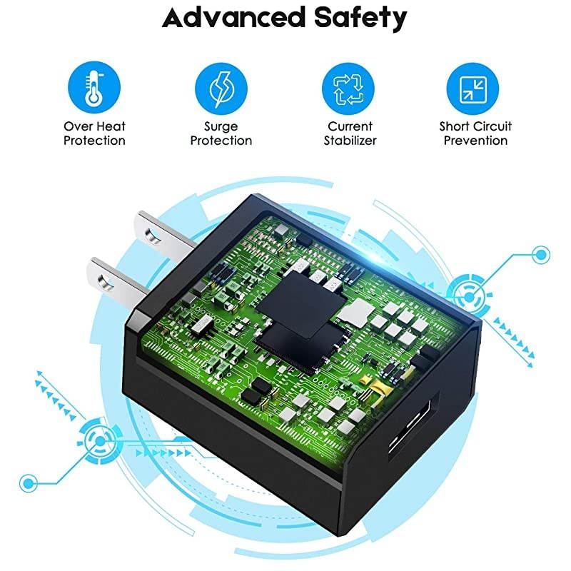 Wall Charger 2 Pack USB Wall Adapter Max Output 5V 2A for Power Bank Cell Phone Camera Voice Recorder MP3 Player Tablet and More USB Charging Device