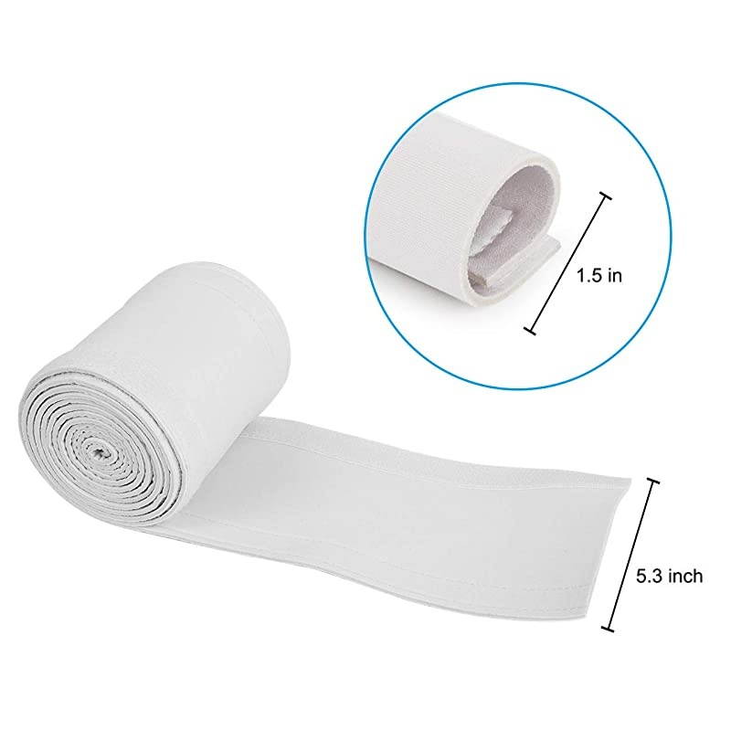 59 Inch Cable Management Sleeve Neoprene Cord Cover Cuttable Wire Hider Flexible Cord Organizers Wrap for Desk TV Computer Home Theater White