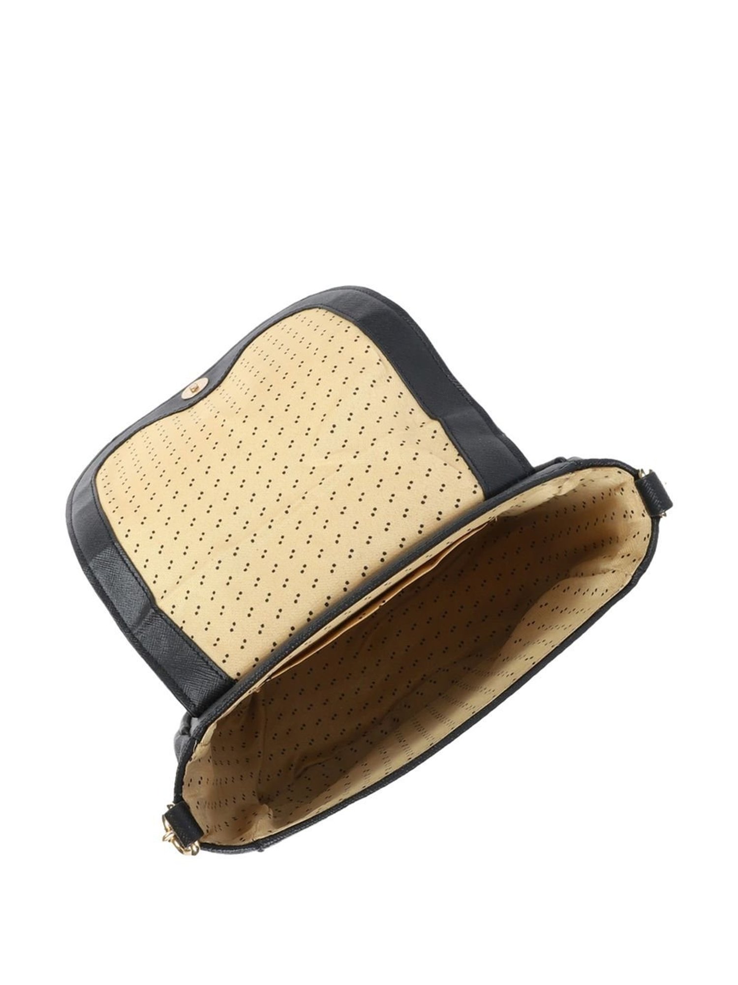 Carlton London Black Embellished Medium Sling Handbag