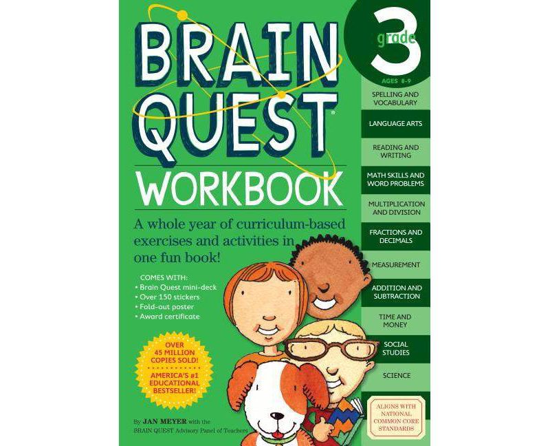 Brain Quest Workbook Grade 3 (Brain Quest) (Paperback) by Jan Meyer