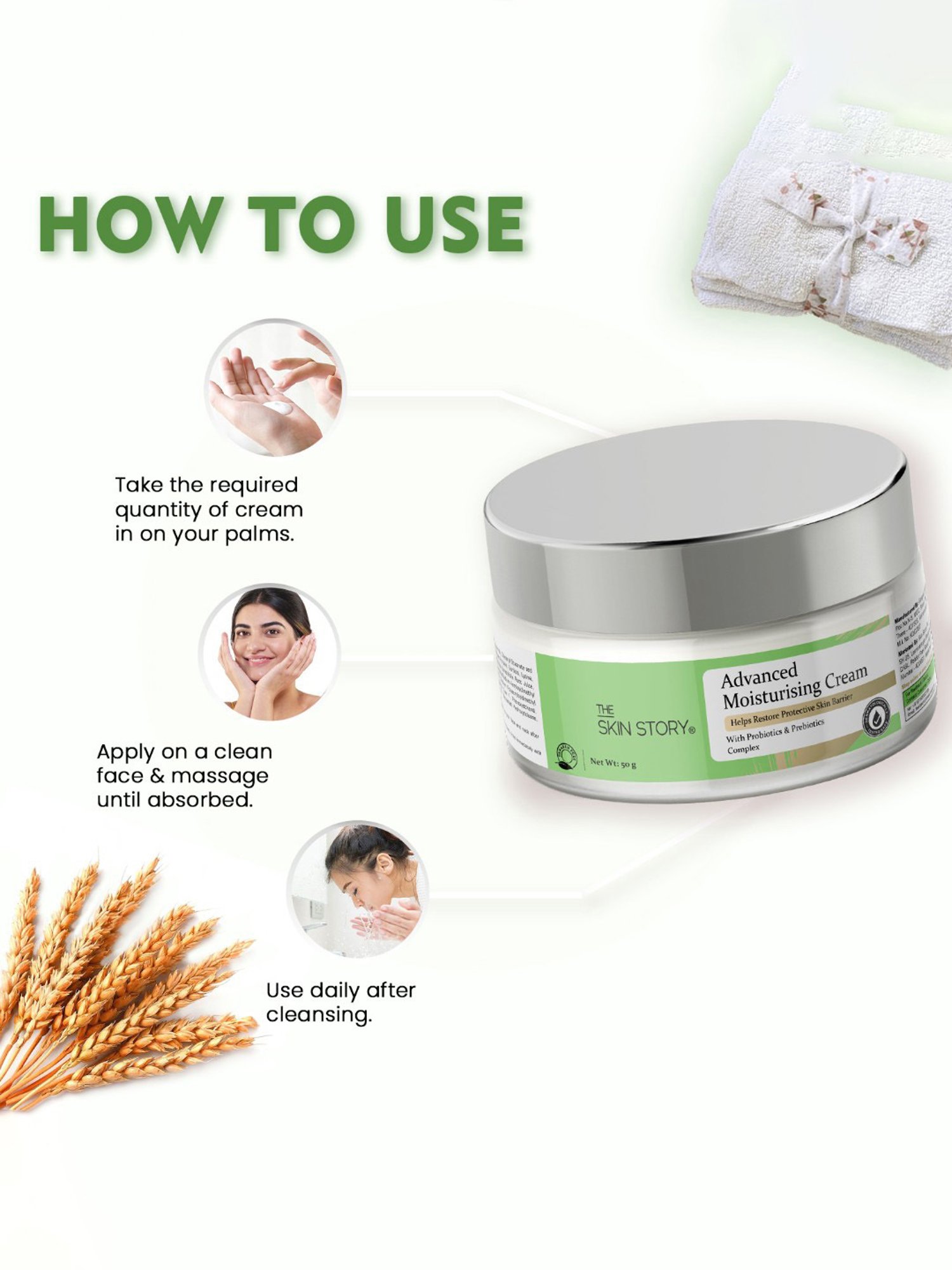 The Skin Story Probiotics & Prebiotics Complex Advanced Moisturising Cream - 50 gm