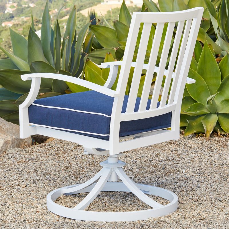 7pc Bridgeport Coastal Dining Set Blue - Royal Garden