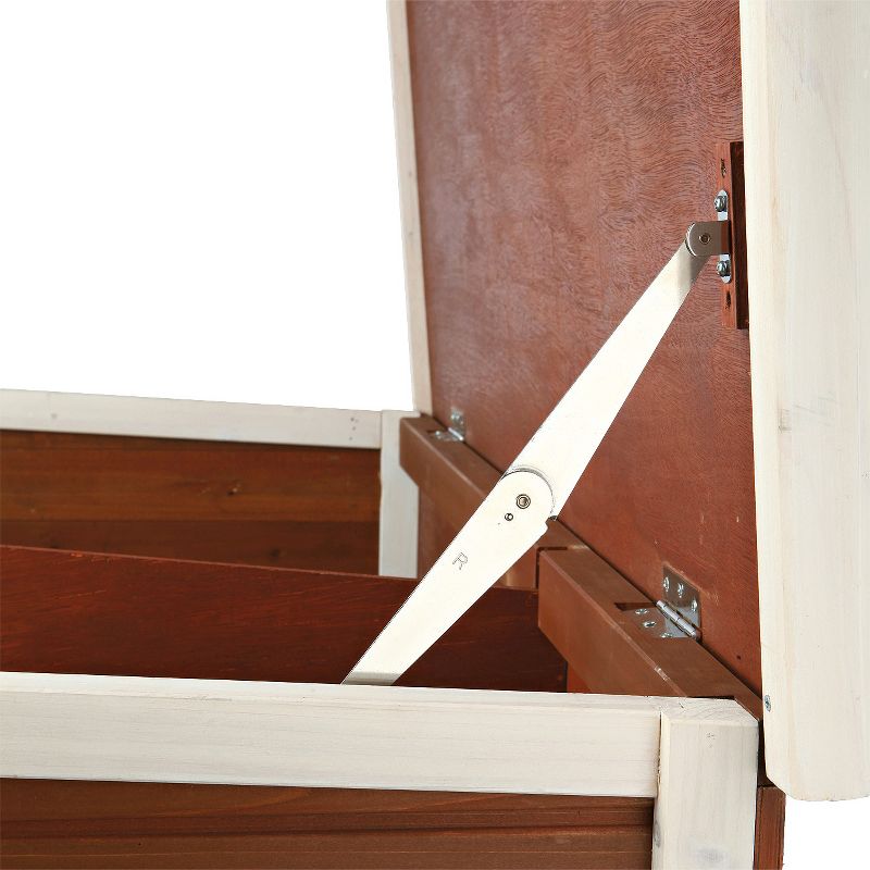 Trixie 2-Story Rabbit Hutch - Medium - Brown/White