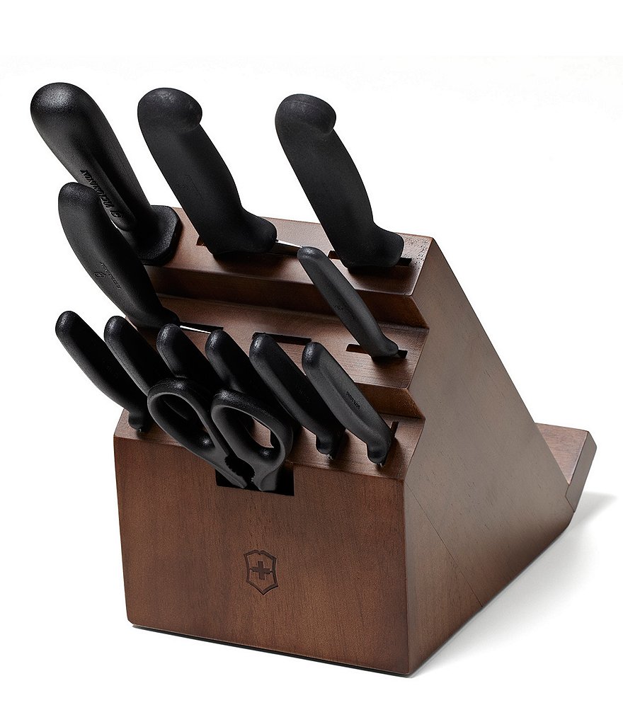 Victorinox Swiss Army 13-Piece Fibrox Pro Swivel Cutlery Block Set