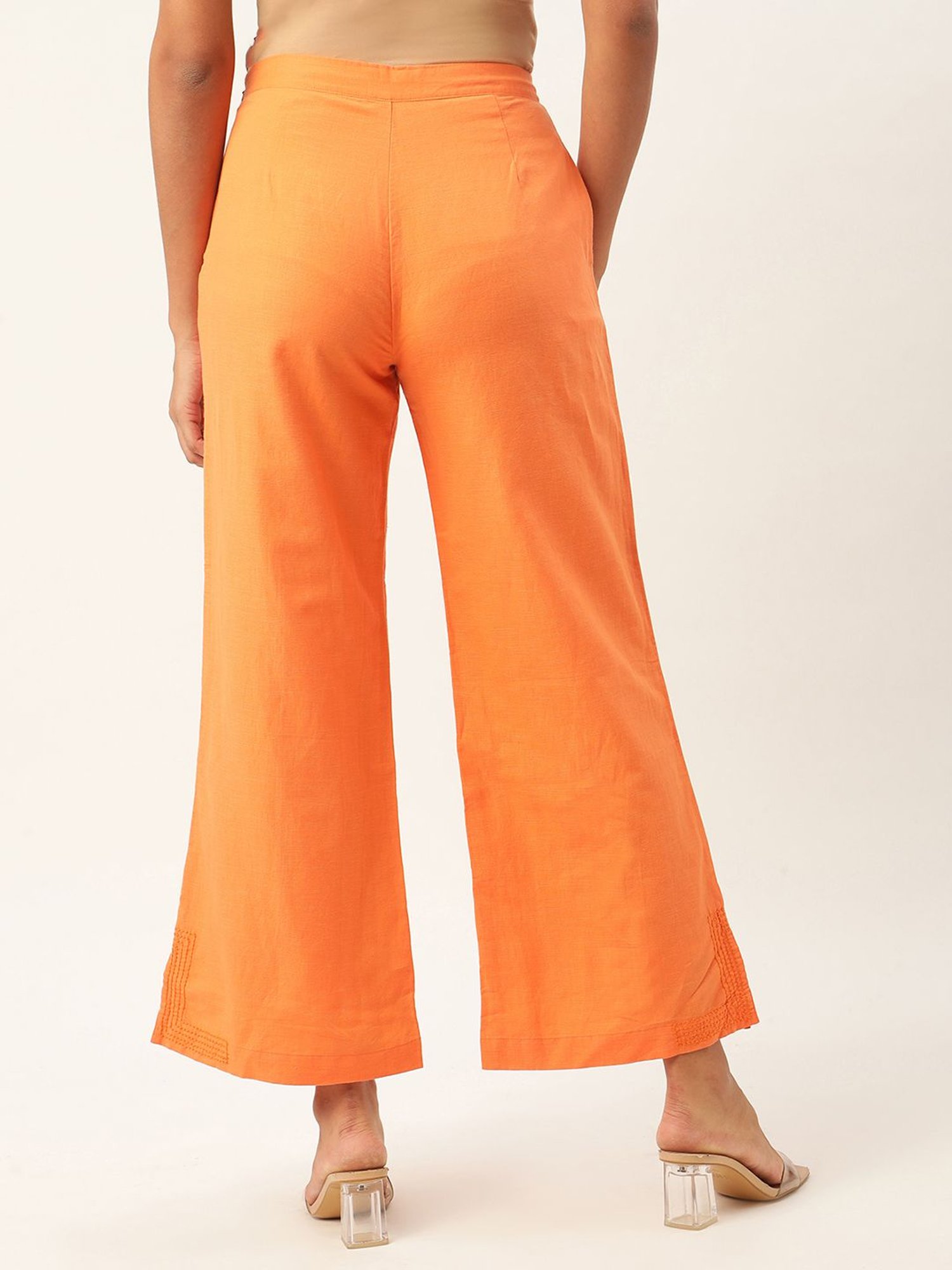 Rooted Orange Regular Fit Trousers