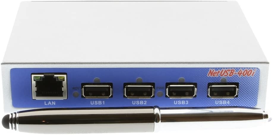 Coolgear Industrial USB 2.0 Over IP Device Server, Share USB Devices Over TCP/IP Network