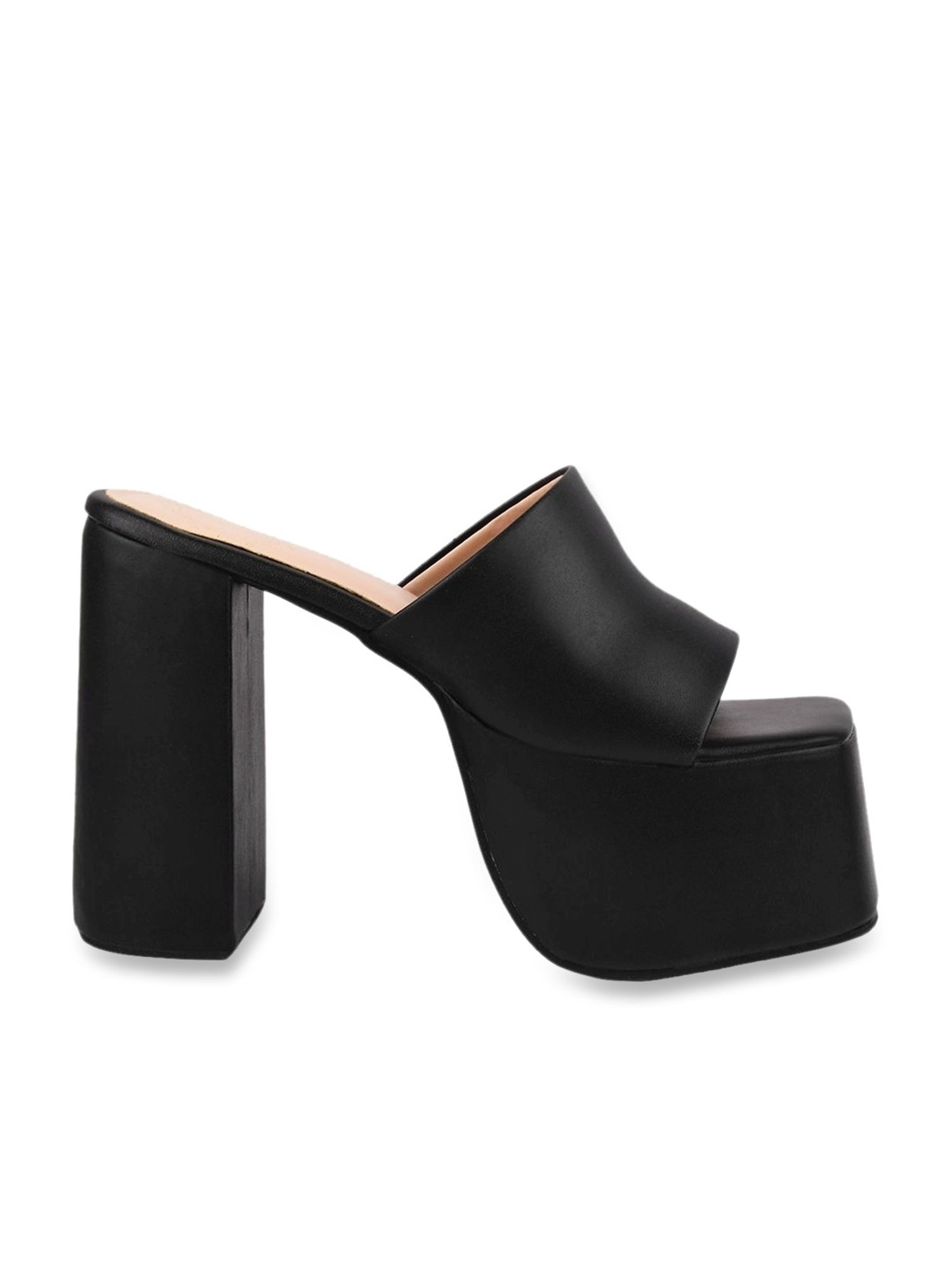 Shoetopia Women's Black Casual Sandals