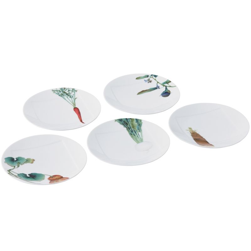 Noritake Kyoka Shunsai 5-Piece Plate Set, 6"