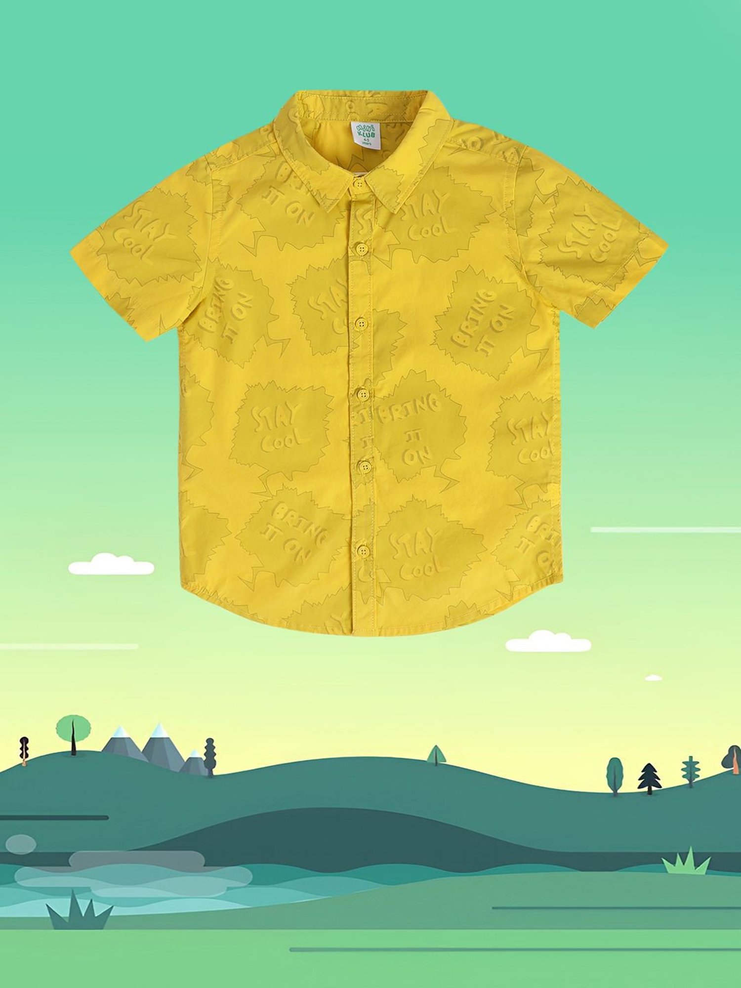 MINIKLUB Kids Yellow Printed Shirt