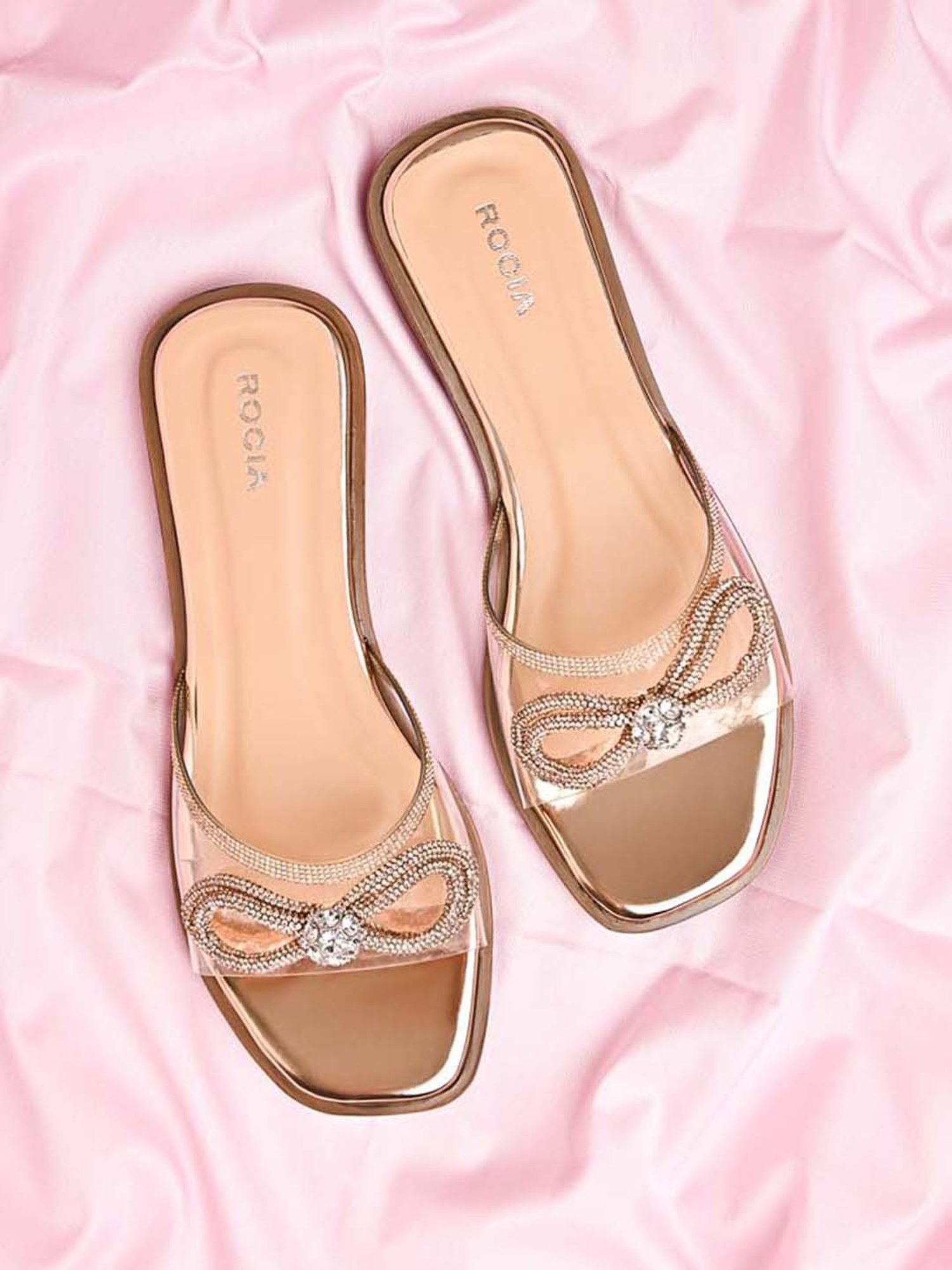 Rocia by Regal Women's Rose Gold Casual Sandals