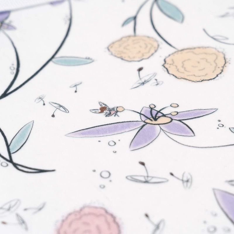 JumpOff Jo Waterproof Fitted Changing Pad Cover - Soft Plush Minky Fabric - Floral Fairy