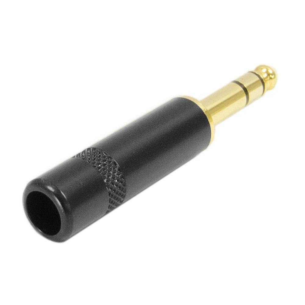 Seismic Audio - SAPT253 - 1/4" Male Stereo Jack Plug - 3 Pole - Black and Gold