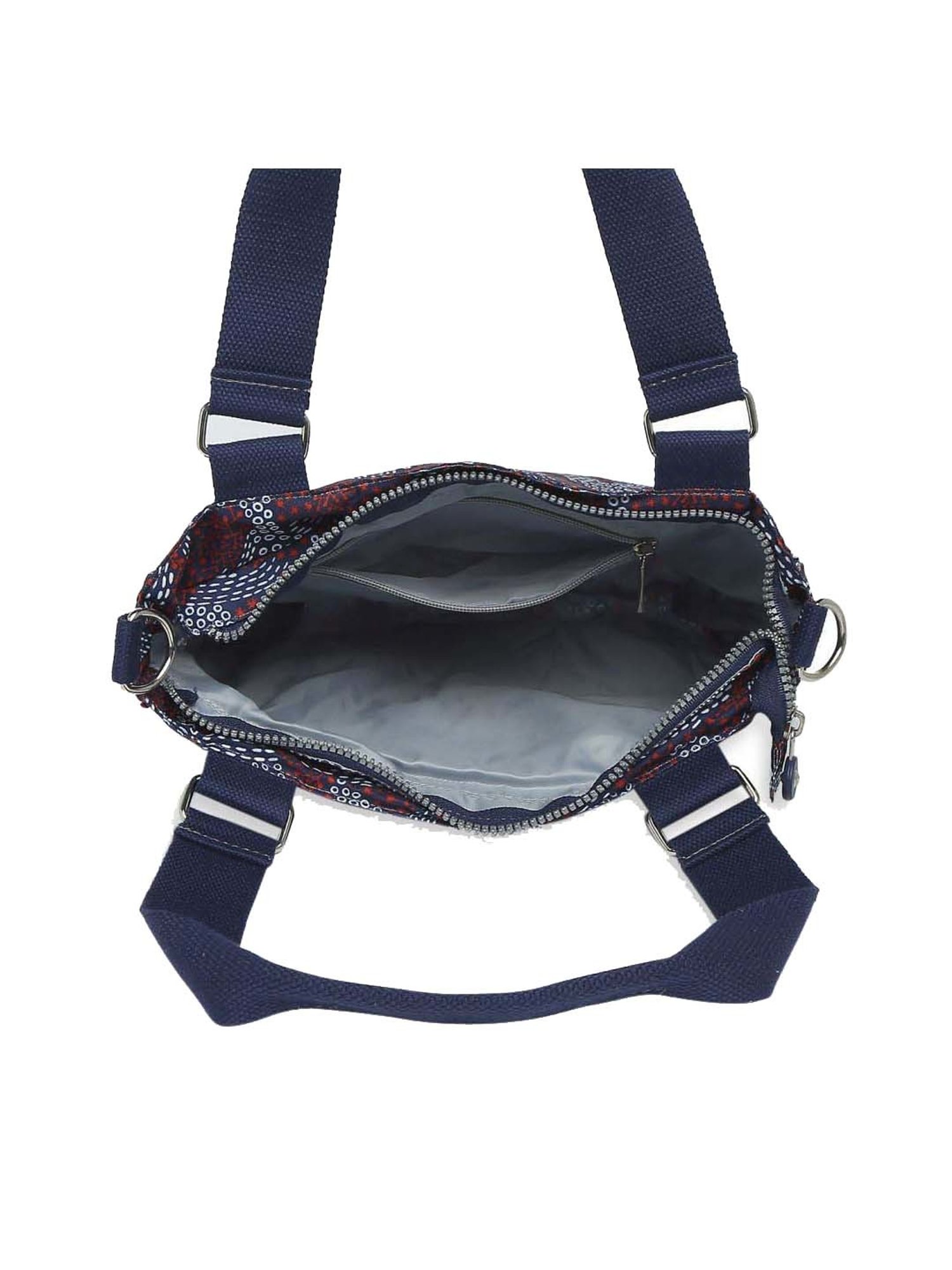 Baomi Blue & Red Printed Medium Shoulder Bag