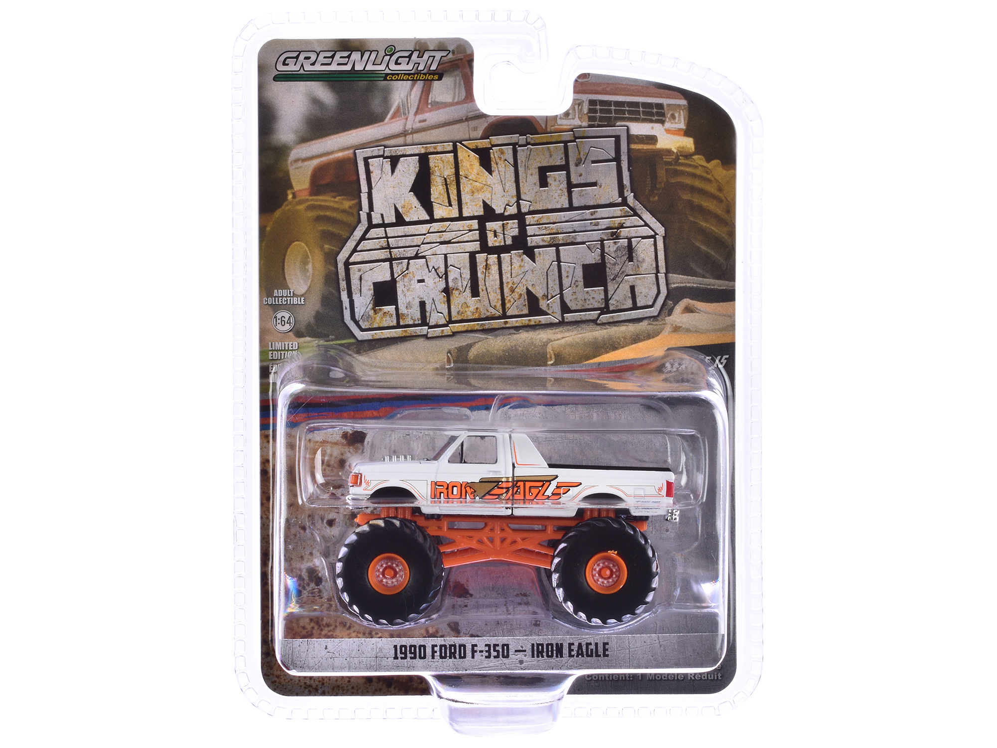1992 Ford F-250 Monster Truck Yellow "Liquidator" "Kings of Crunch" Series 12 1/64 Diecast Model Car by Greenlight