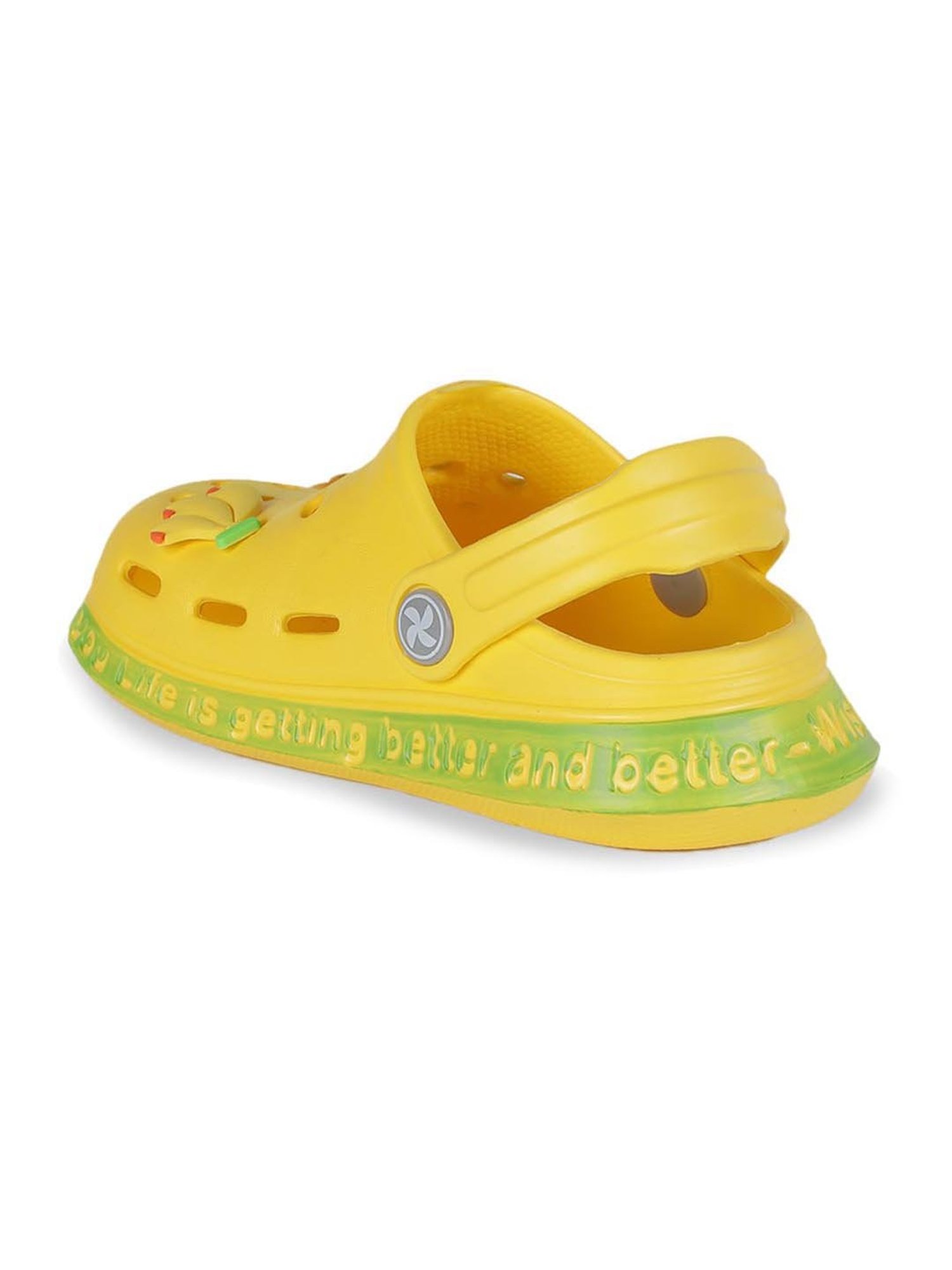 Passion Petals Kids Yellow Sling Back Clogs