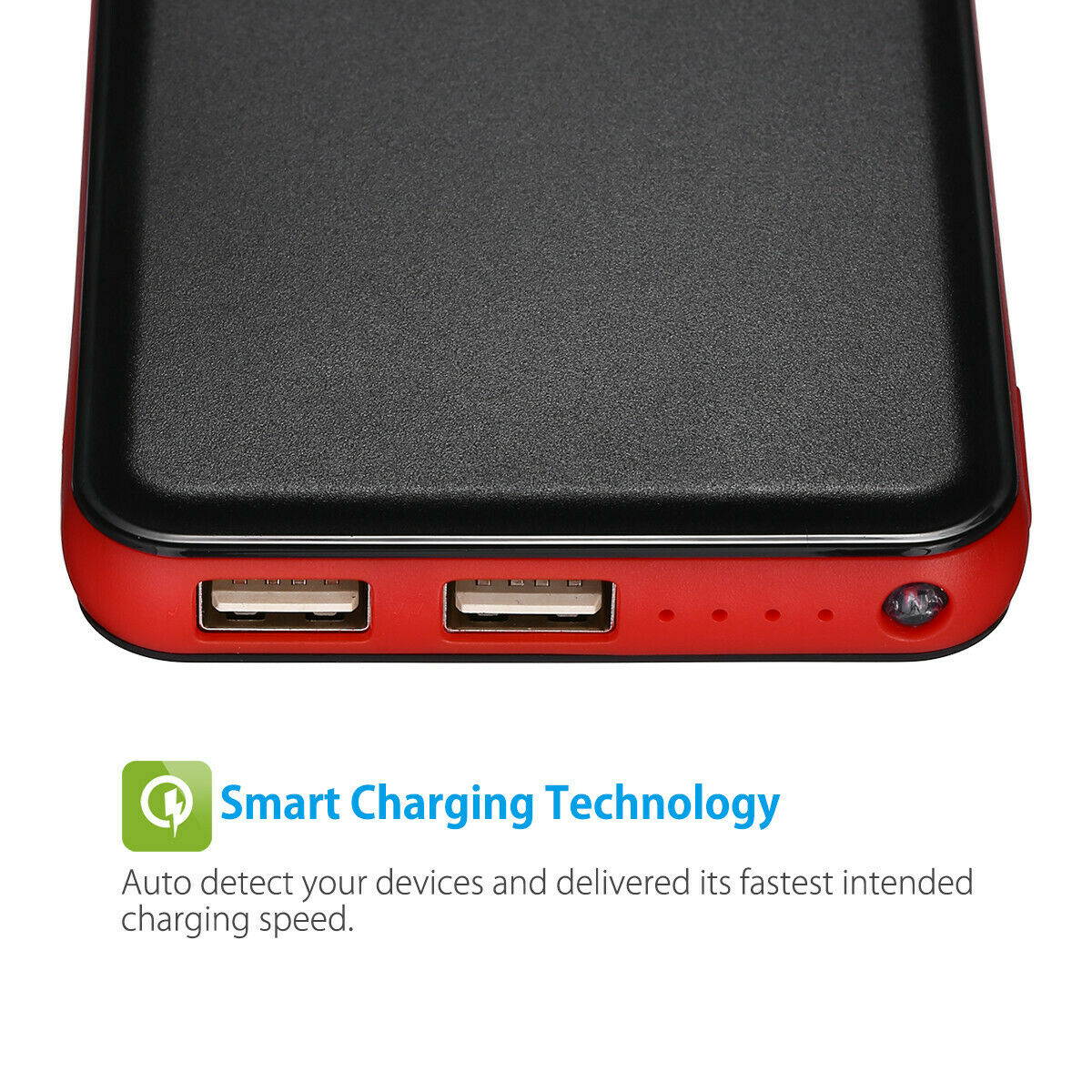 20000mAh Portable Backup Power Bank LED Light Dual USB External Battery Charger