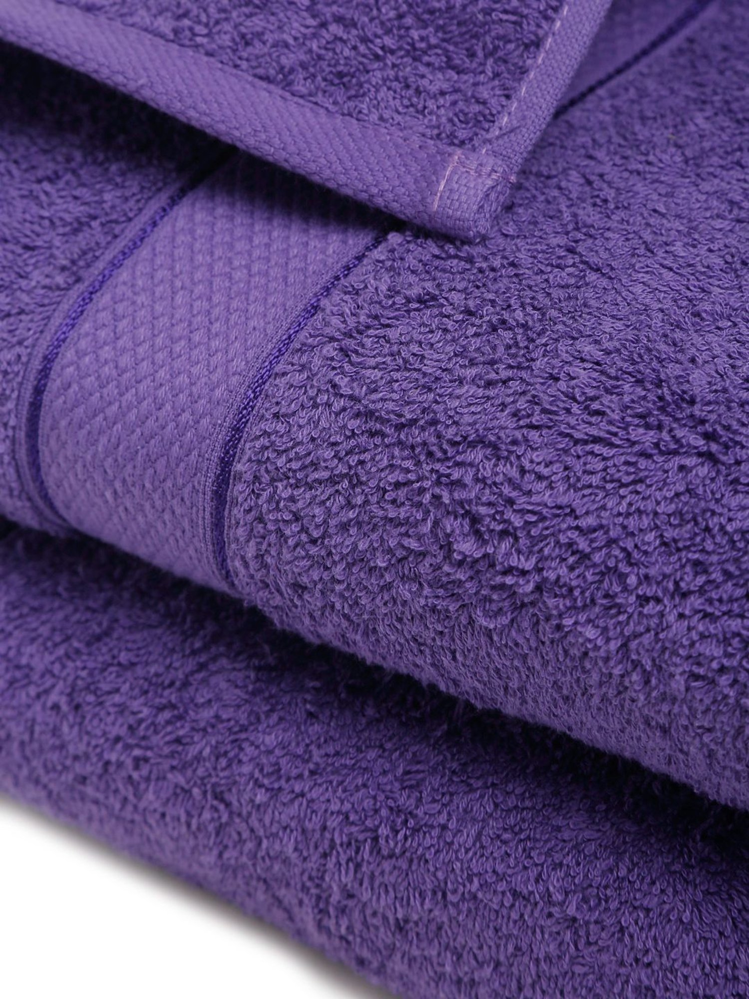 Creeva Violet 525 GSM Cotton Bath Towel Set of 2
