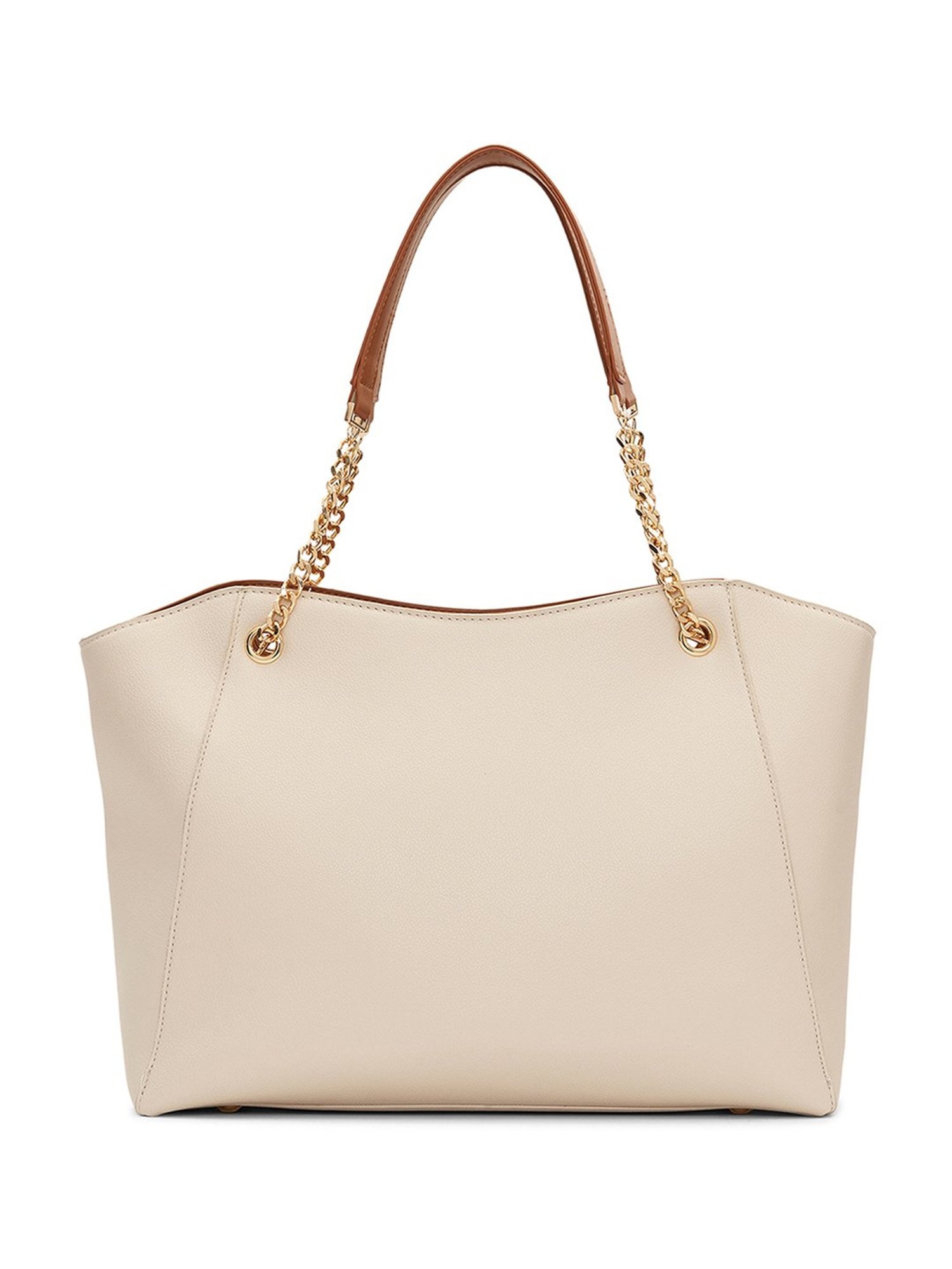 Call It Spring Black Combo Solid Large Tote Handbag