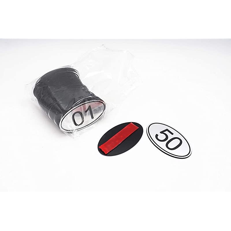 Engraved 30mm x 50mm Oval Table Numbers (1-50) Pubs Restaurants Clubs - Gloden - 1 to 50