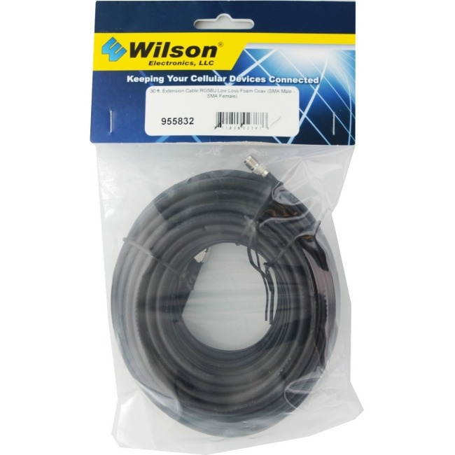 Wilson 955832 30' Extension Cable Rg58u LOW Loss Foam Coax Sma Male - SMA Female