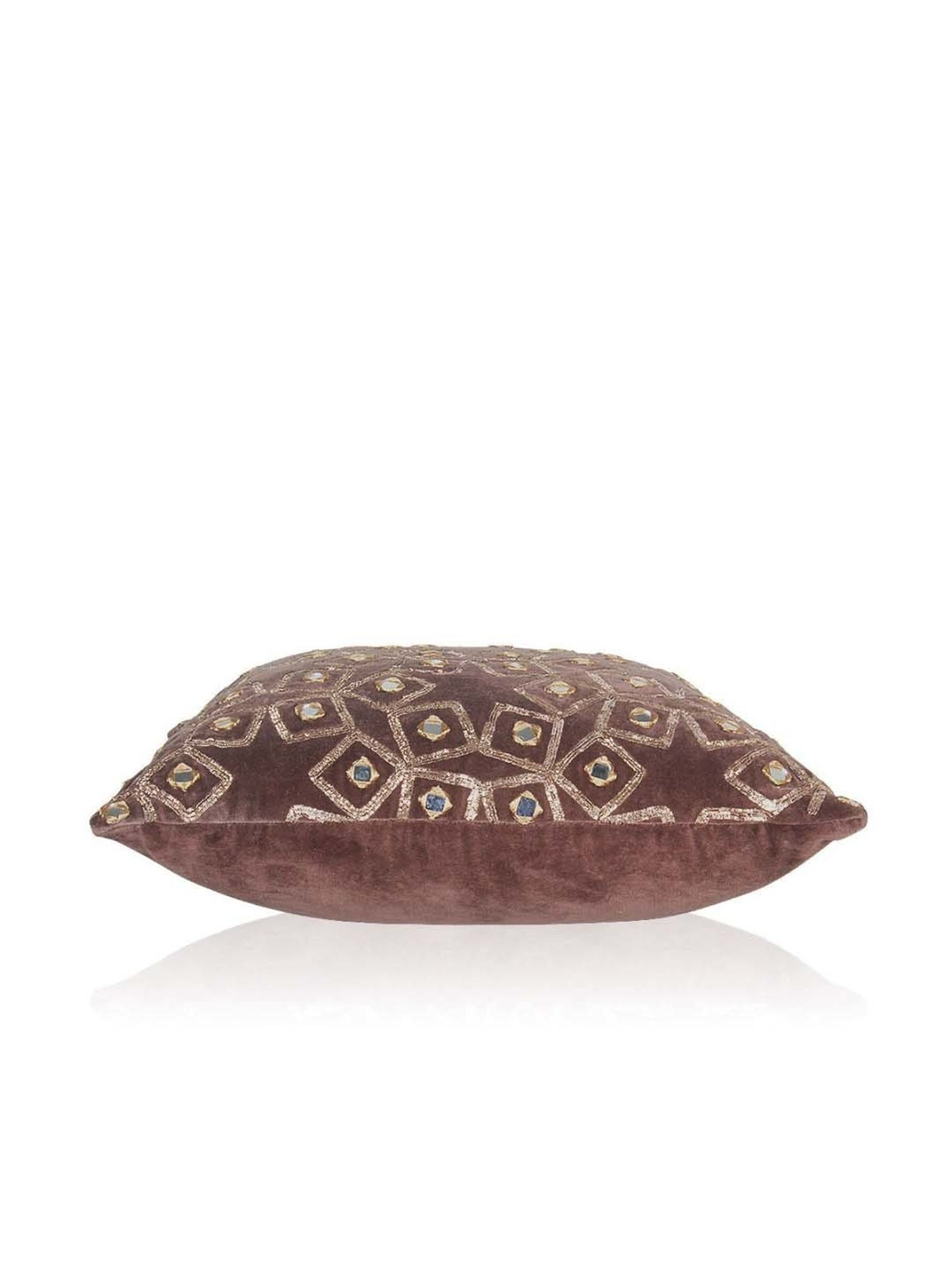 Home4U 'Adeena' Brown Cotton Cushion Cover - Set of 1